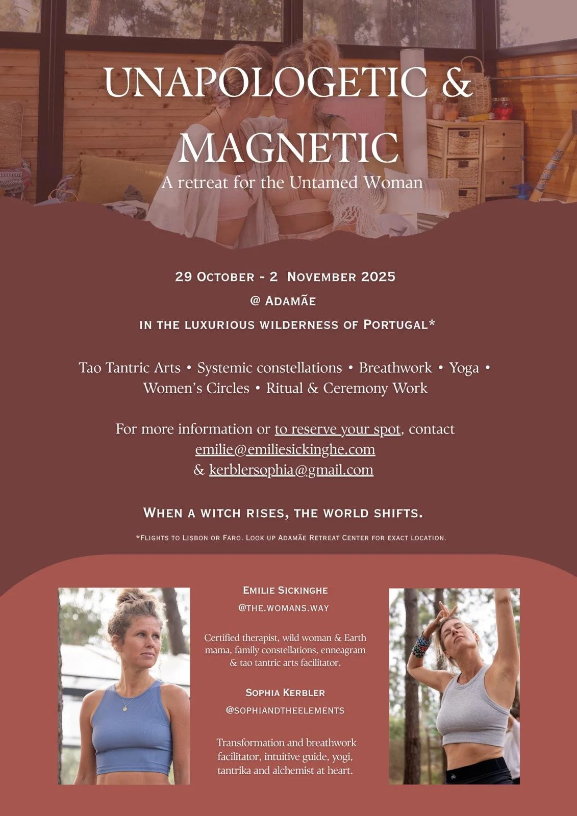 A Women’s Retreat "Unapologetic & Magnetic" with Emilie & Sophia