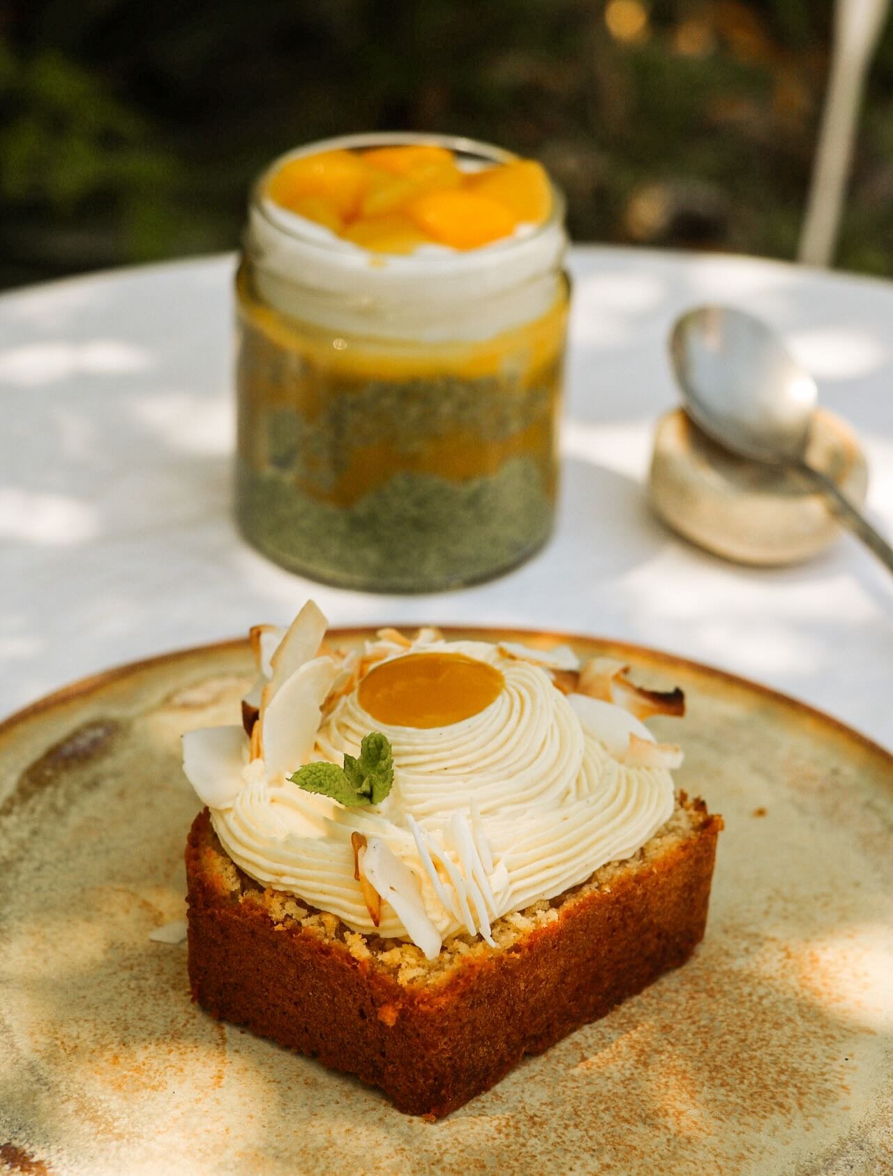 We don&rsquo;t rush seasons here &mdash; we let them unfold.
This summer&rsquo;s matcha mango chia pudding is refreshing and creamy, with a soft herbal touch.
Our coconut mango cake is light but rich, just sweet enough, and deeply satisfying.
Come by