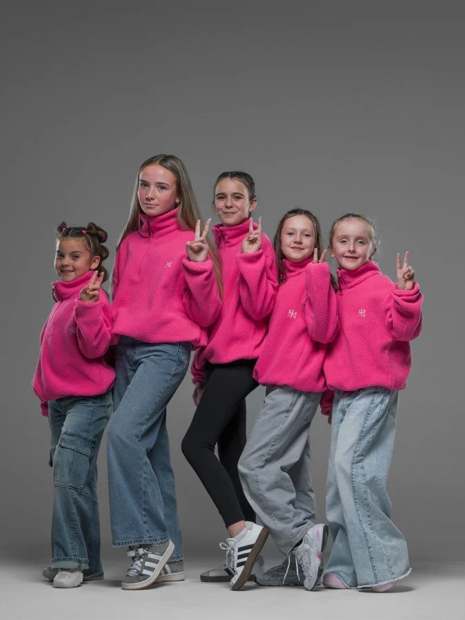 KIDS & TEENAGERS CALLA HALFZIP FLEECE (WITH PULL CORD) HOT PINK
