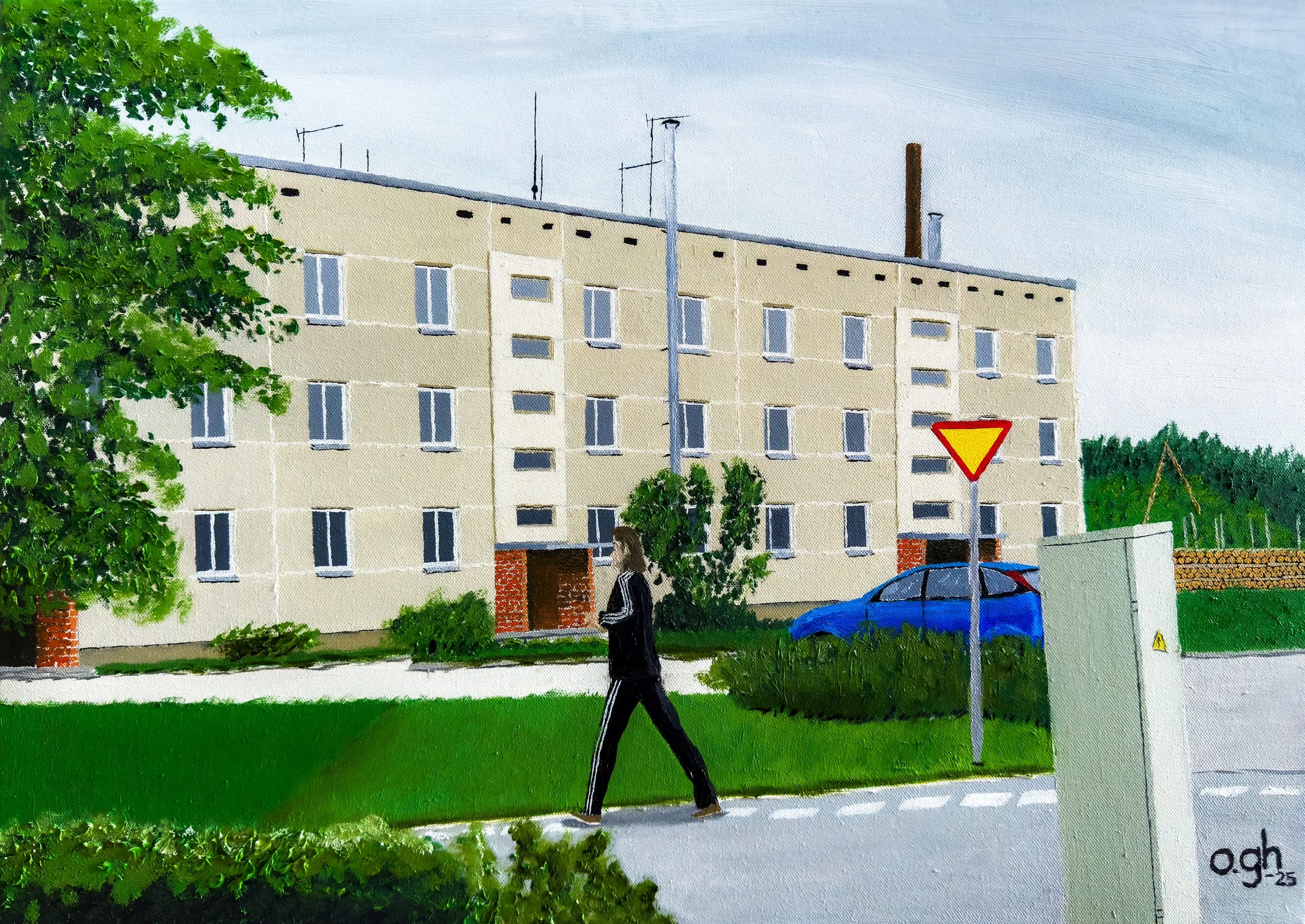 Ännu en dag passerar (2025). Olja på duk 70x50 cm