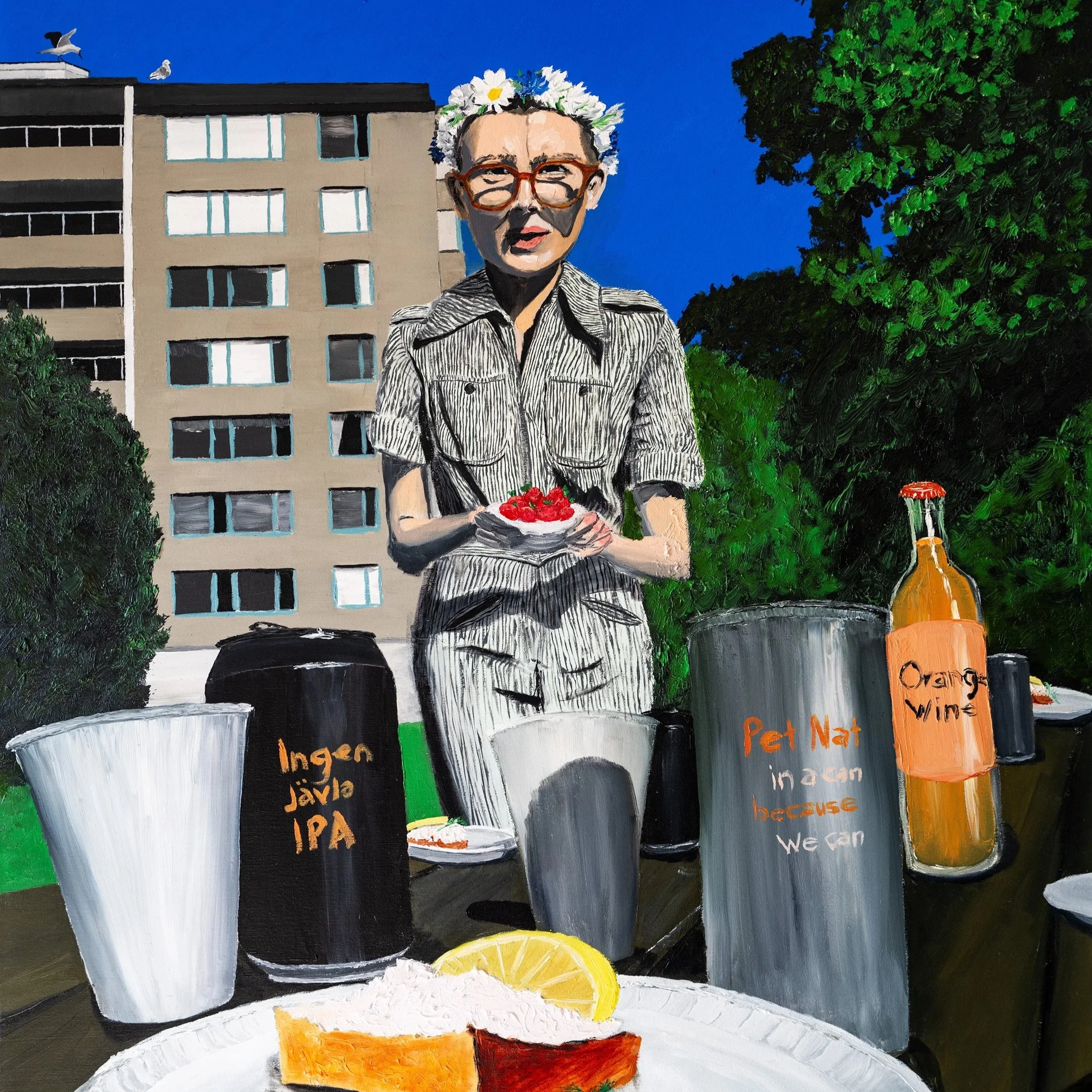 Midsommarafton (2025). Olja på duk 100x120 cm
