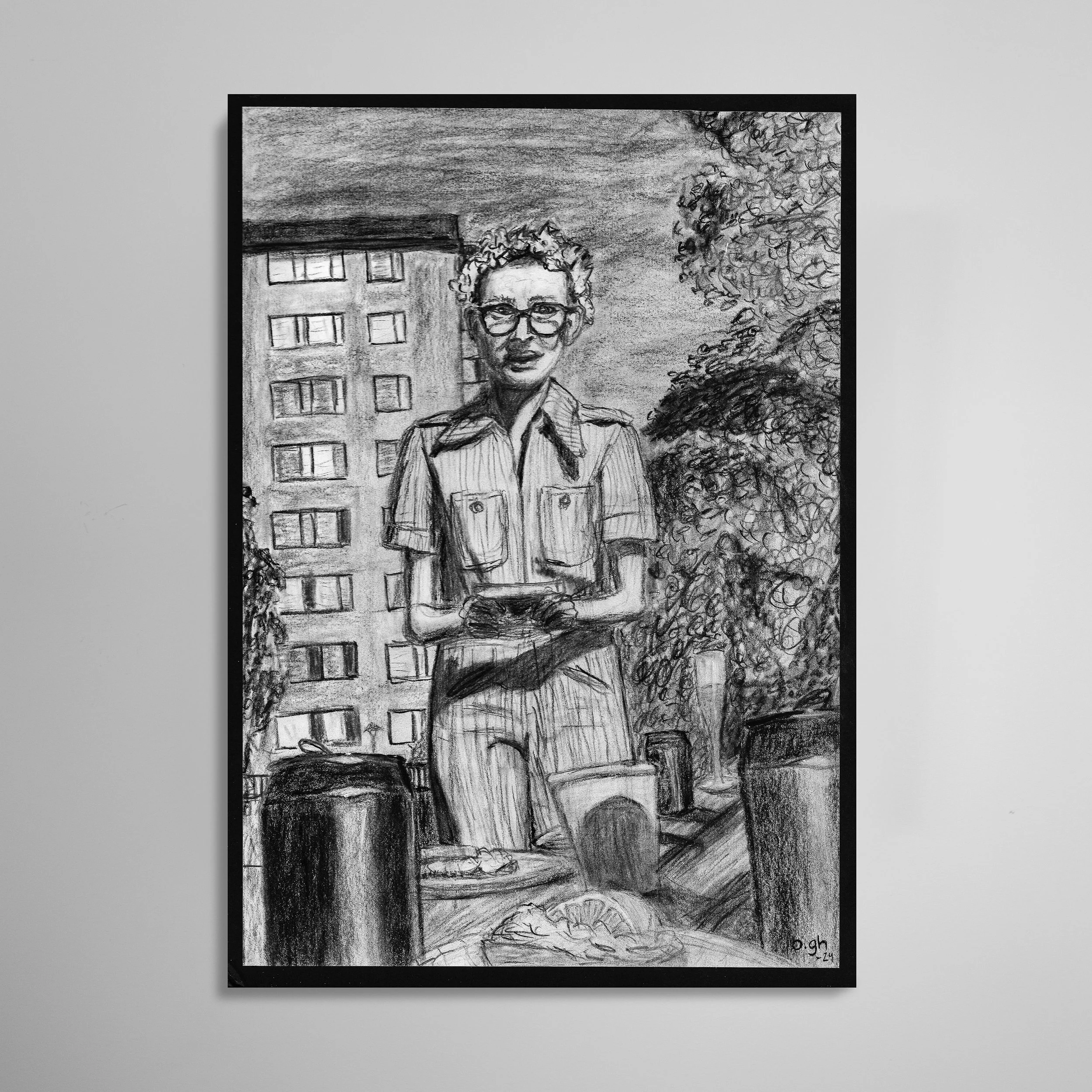 Midsommar i Tengdahlsparken (skiss)