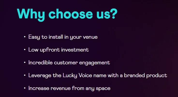 why choose lucky voice karaoke for business