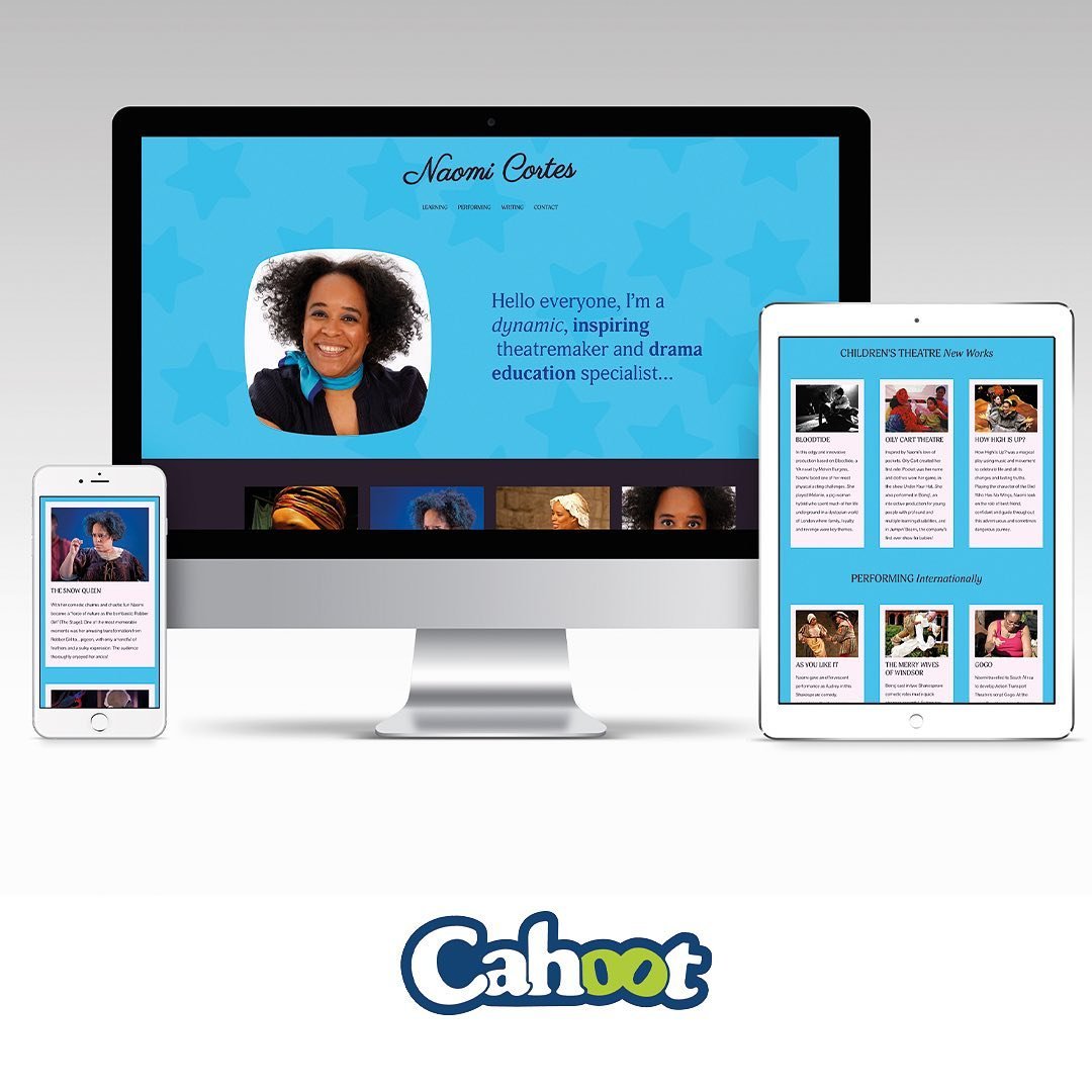 We&rsquo;ve been busy with one of our favourite clients developing her new website. As well as being an incredible performer, writer and acting guru, Naomi teaches sessions for local schools.
.
.
.
#charities #designagency #creativeagency #webdesign 