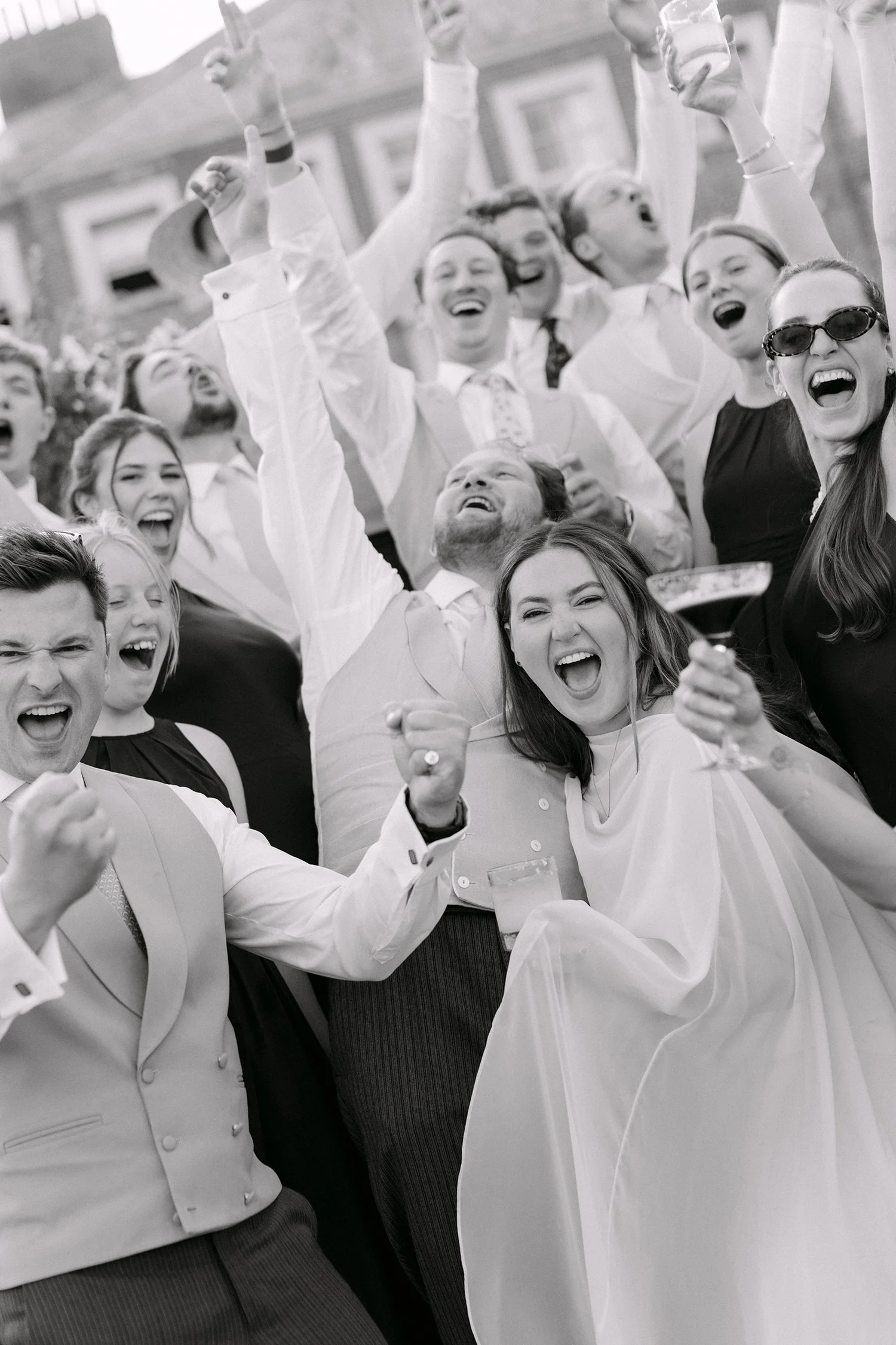 bridal party at goodnestone park wedding