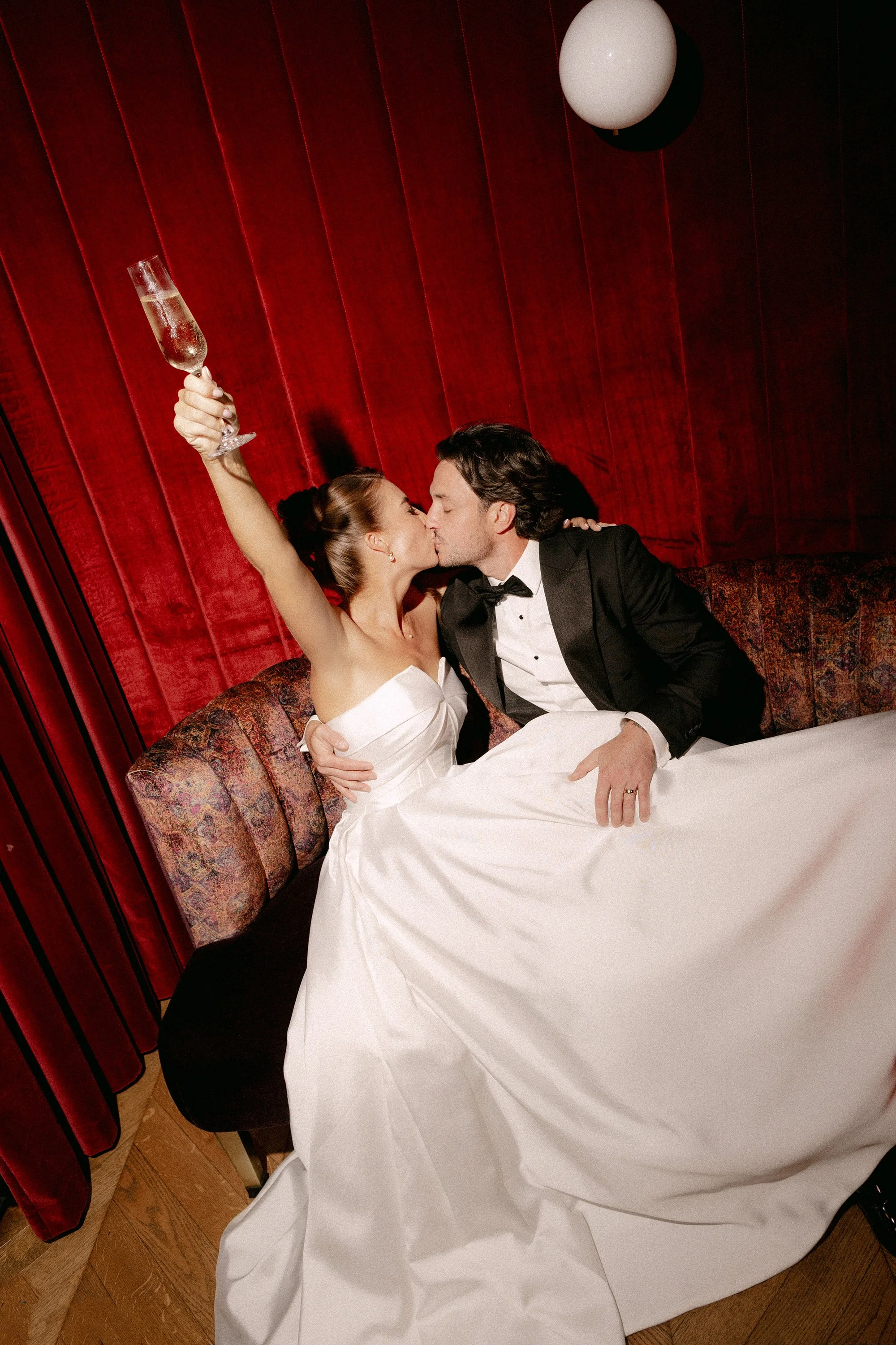 bride and groom at Marylebone town hall wedding in London