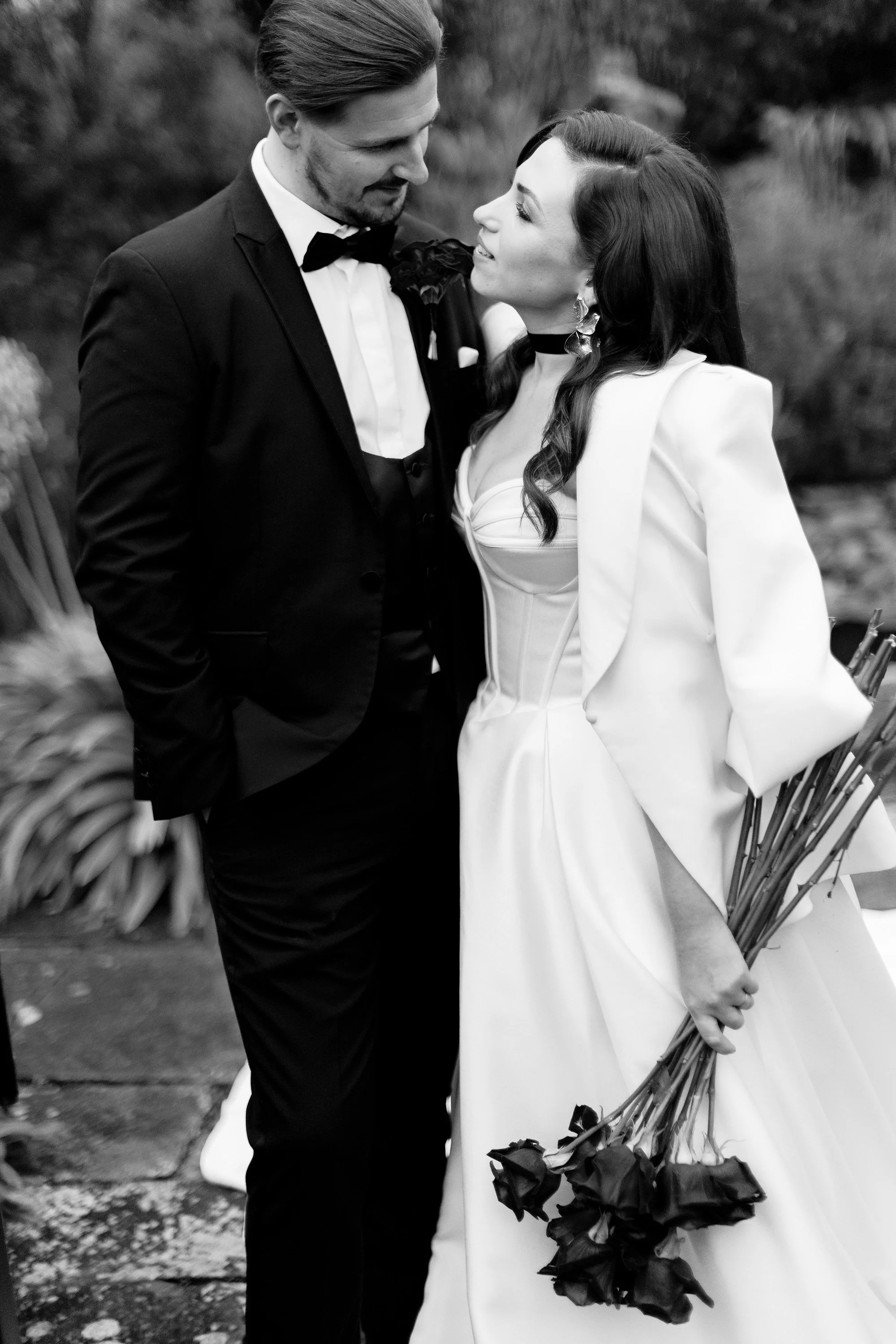 black tie wedding styling at chapel house estate