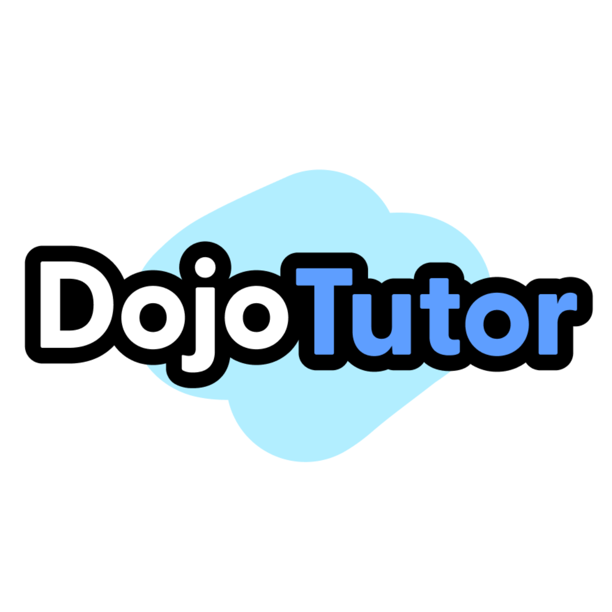 Text reading 'DoiTutor' with a light blue cloud background.