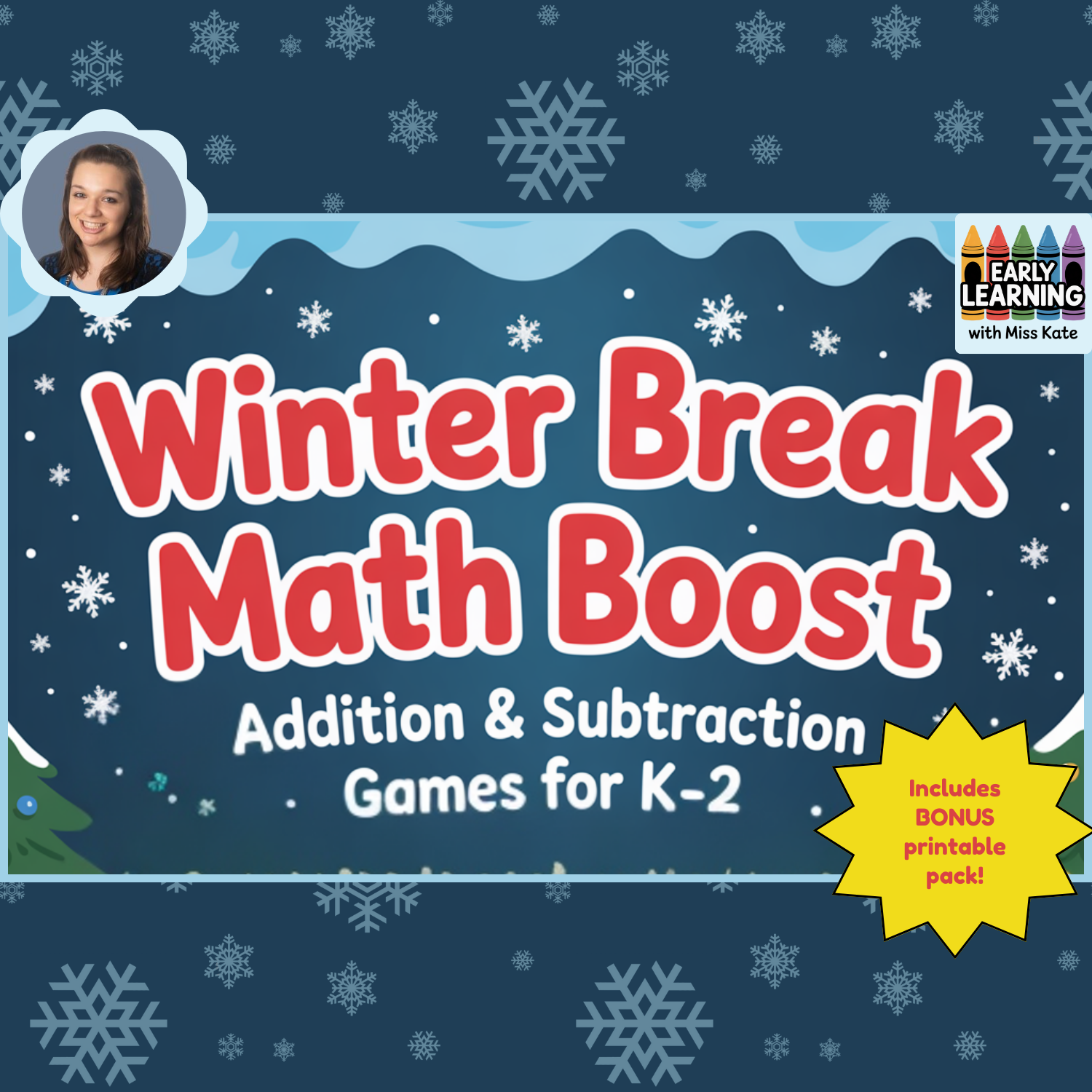 Winter Break Math Boost: Addition & Subtraction Challenge for K-2