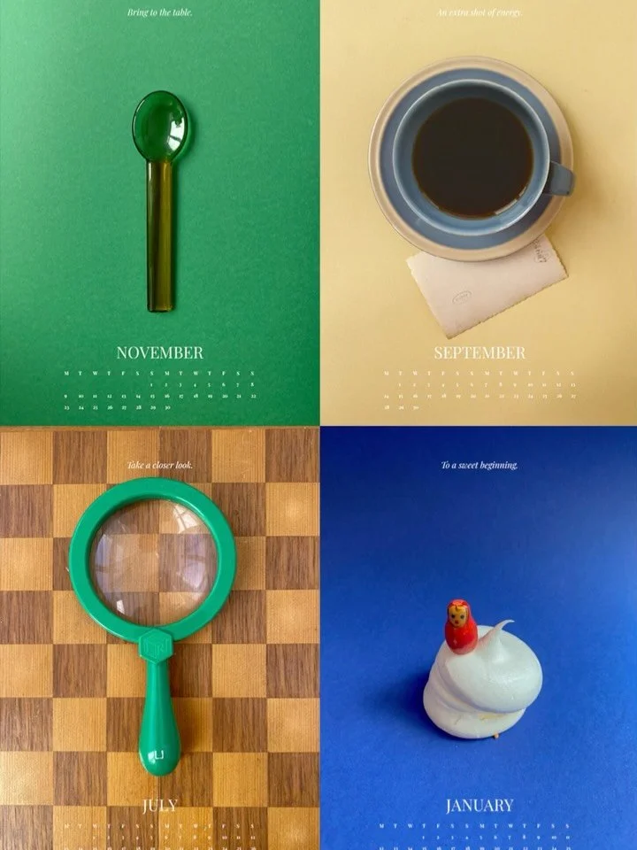 In an increasingly digital world, we wanted to bring back touch, texture and the joy of real objects. Our 2026 calendar was born from that desire. 🤲

We want to know, what&rsquo;s your favourite month? 🔍 ✉️ 🍬 🧤 🥄 

A3 recycled paper 250 g with s