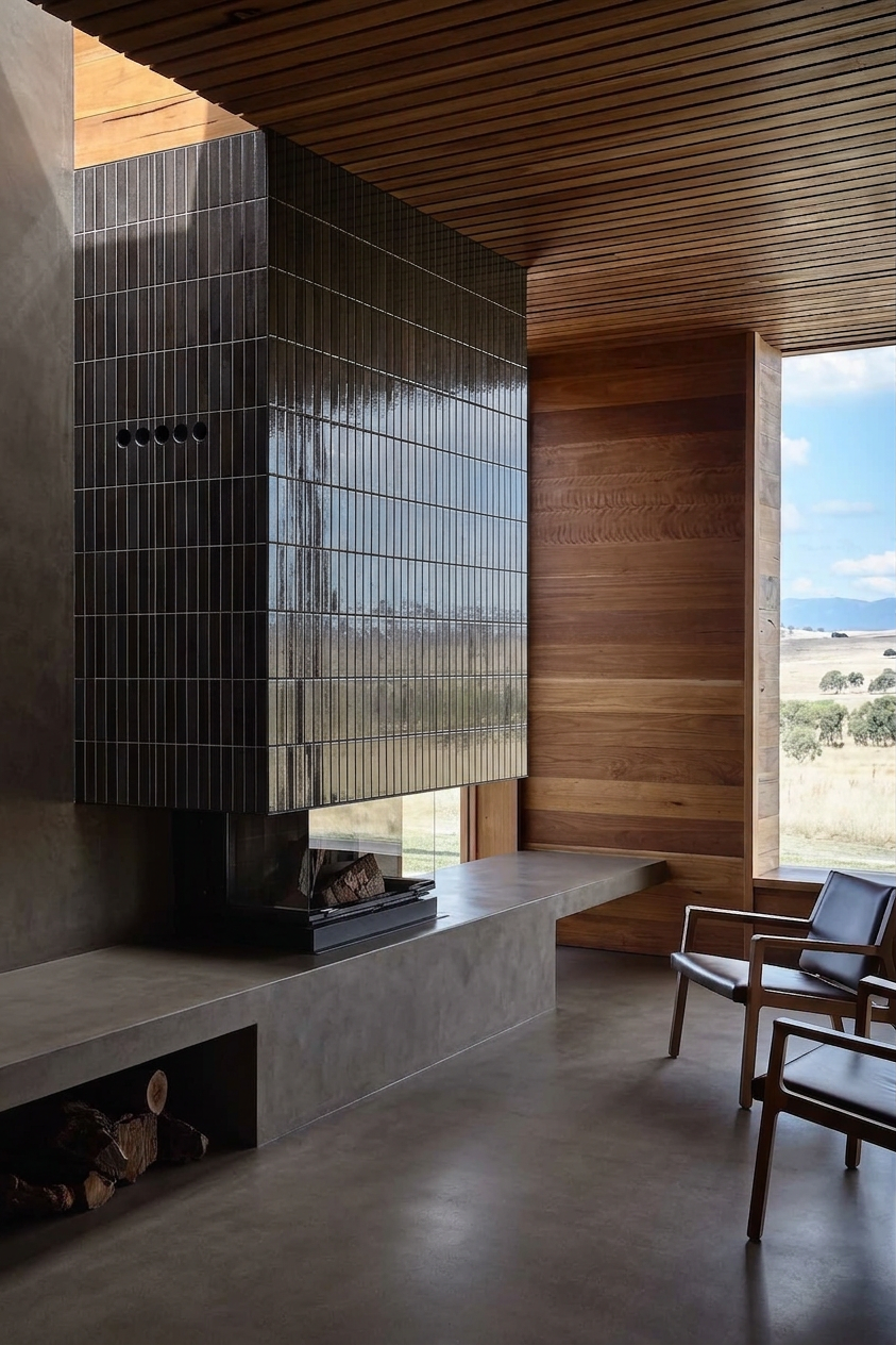 Fireplace tiles