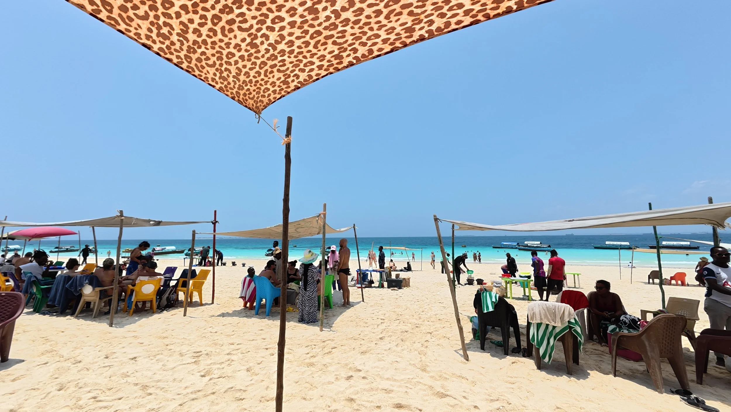 Nakupenda sandbank surrounded by turquoise water, Zanzibar