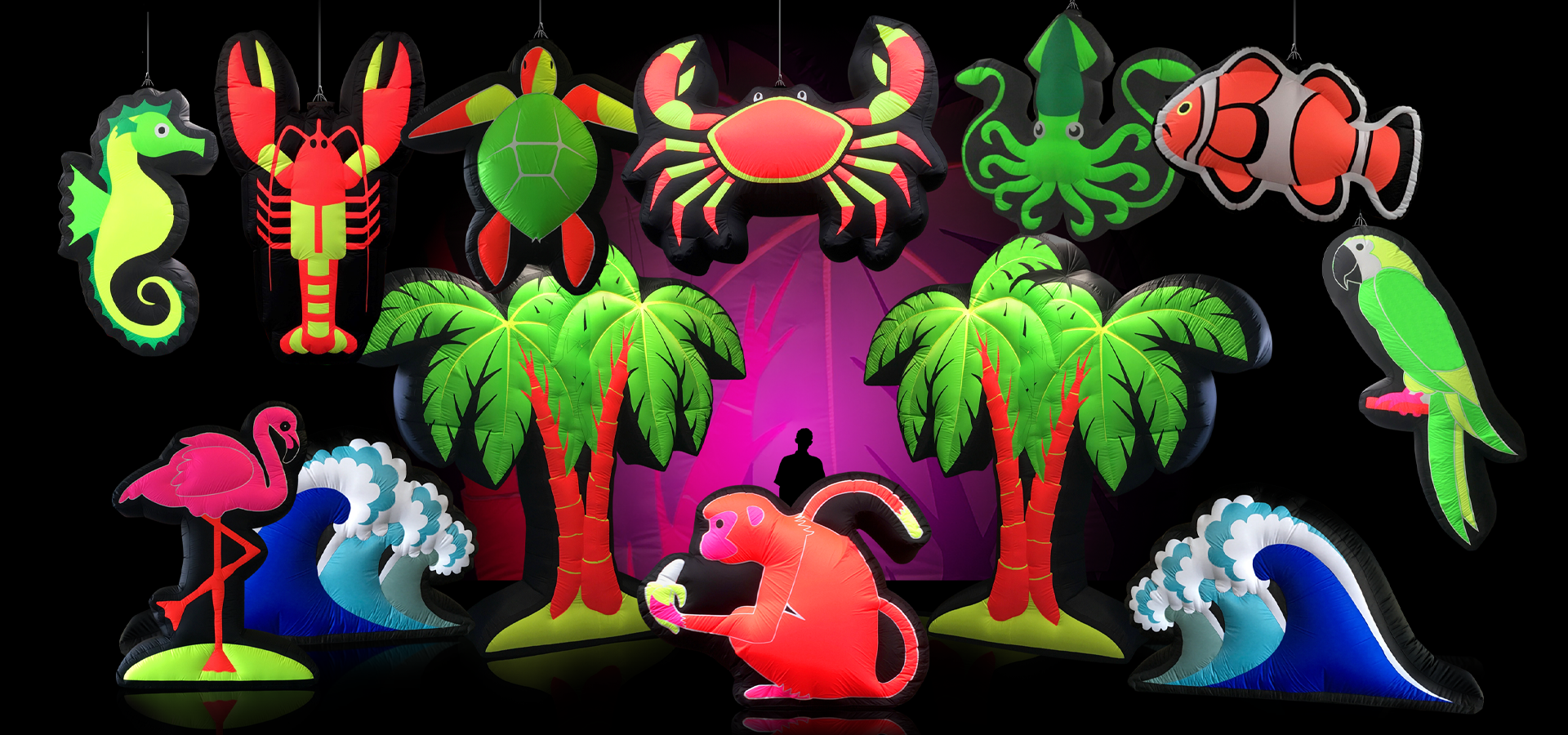 UV Animal Party Themed Props