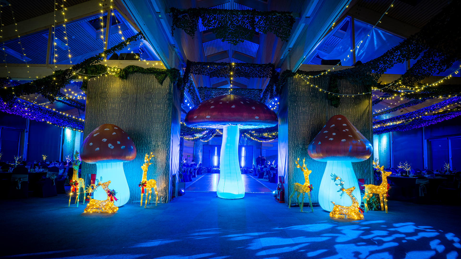 Illuminated dmx mushrooms from 2m - 3.5m