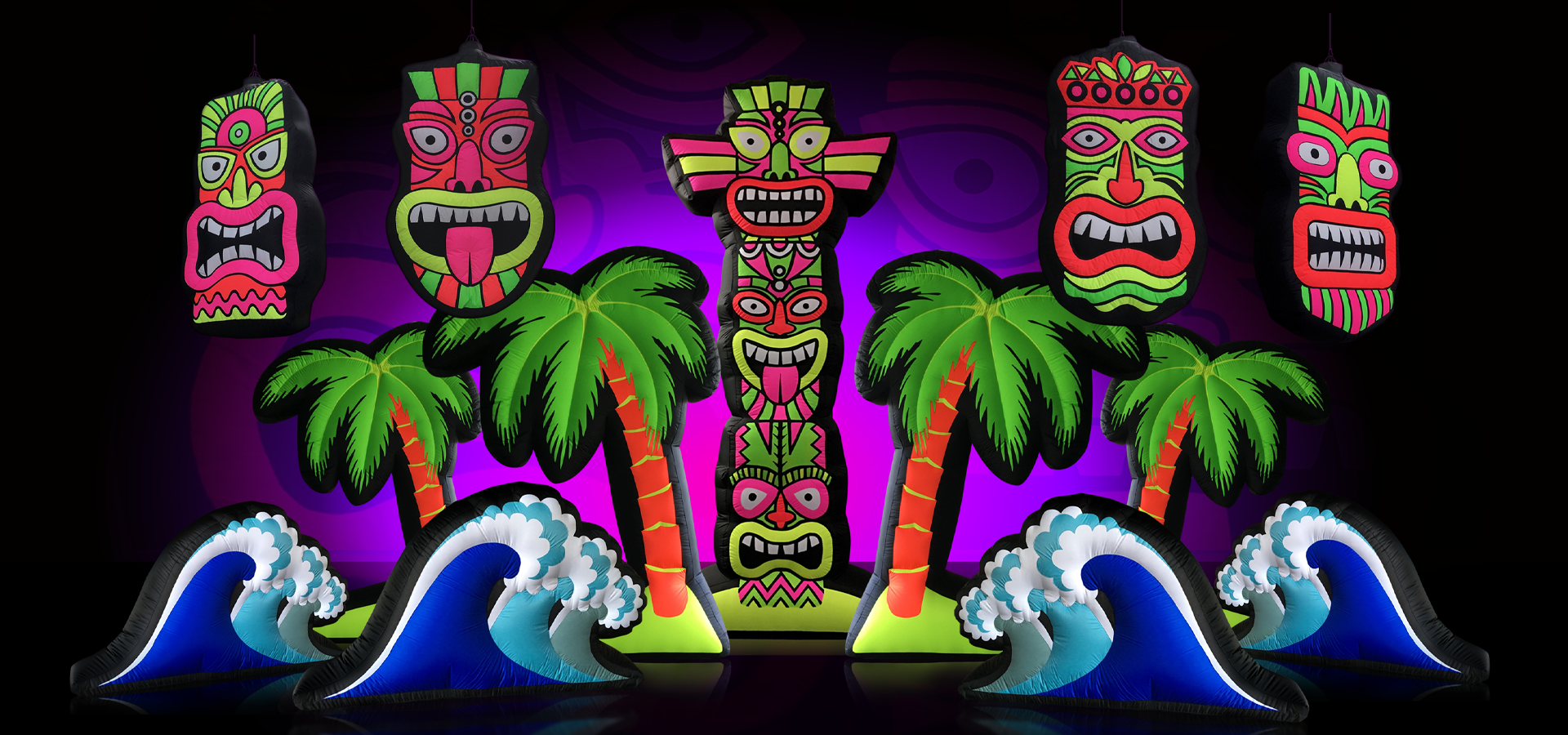 UV Tiki Island Themed Props