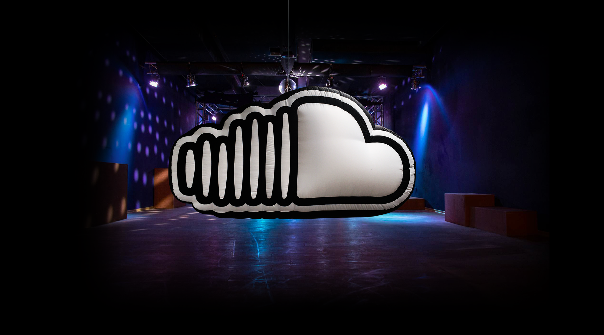 1.5M Sound Cloud Logo Inflatable
