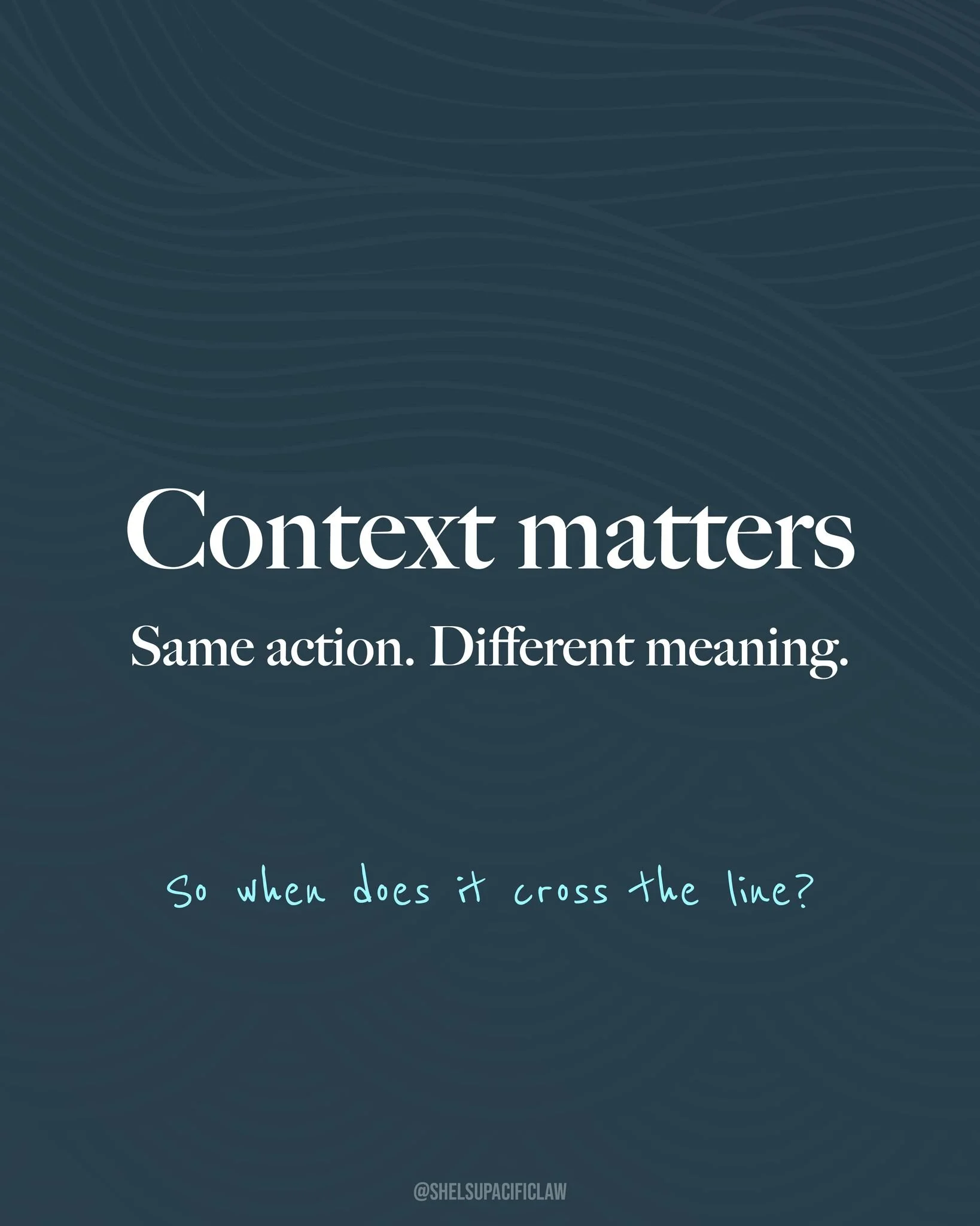 Similar situations don&rsquo;t carry the same weight.
Role, authority, and relational dynamics change how actions are received and experienced.
What feels neutral in one context can become inappropriate in another.
Not because of intent alone, but be