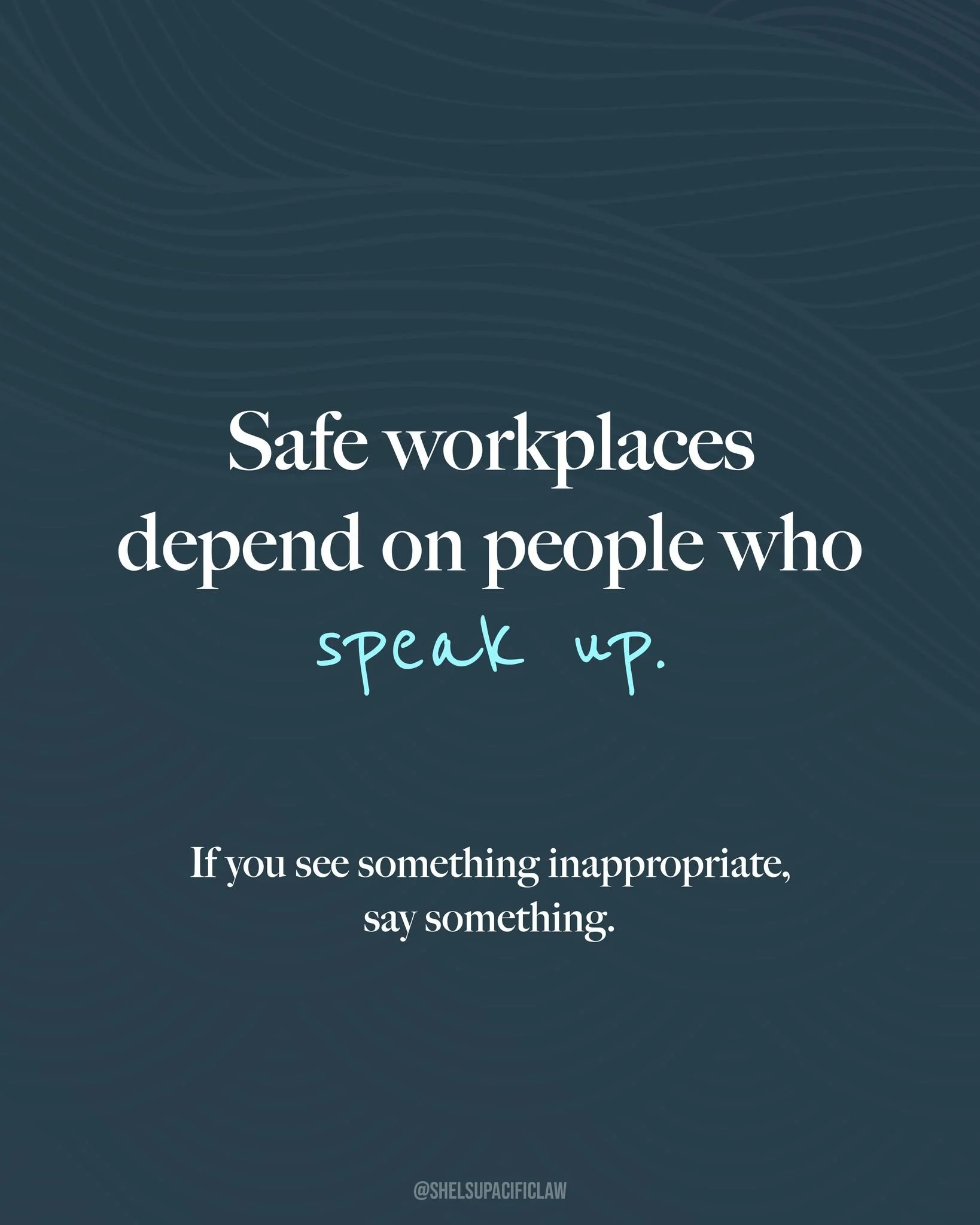 Creating safe workplaces isn&rsquo;t just about policies &mdash; it&rsquo;s about people.
When individuals feel empowered to speak up, organizations become stronger, more accountable, and more respectful places to work.

Silence allows problems to gr