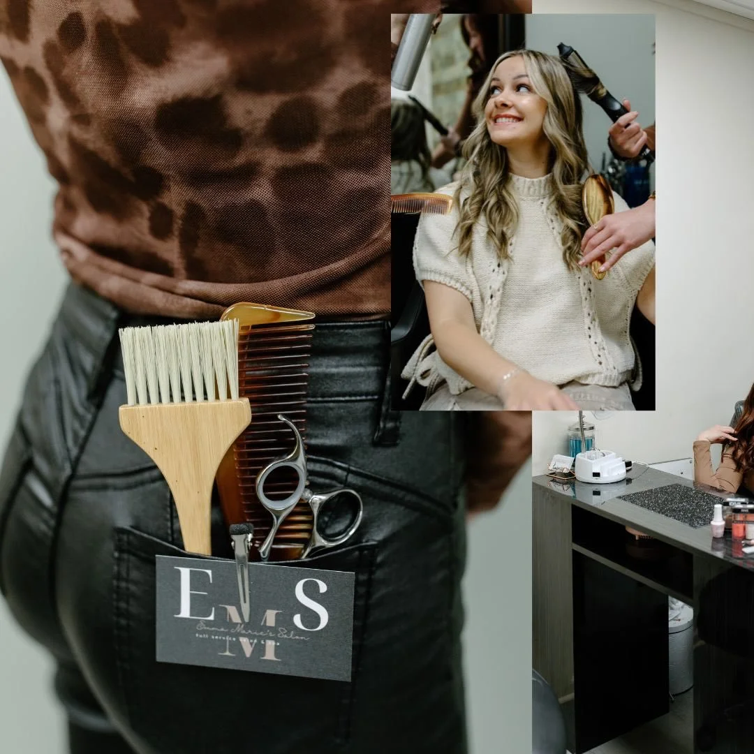 Beautiful and creative branding session @emmamariesalon last month🩷