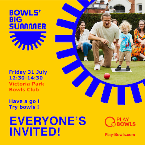 Come & try lawn bowls, Friday 31 July, 12:30 to 14:30- - all ages welcome