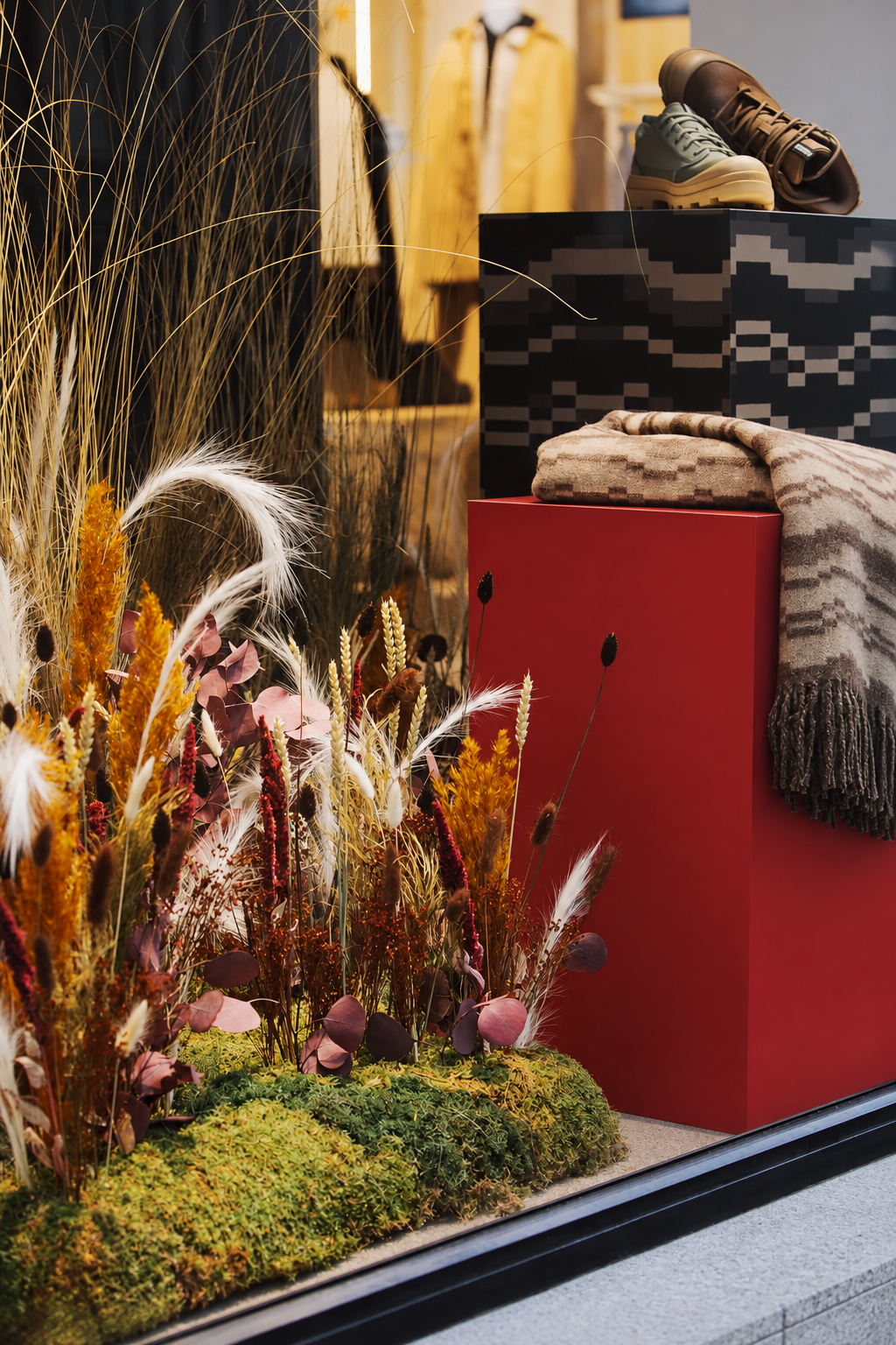 Aigle, boutique, flagship, vitrine, merchandising, scénographie.