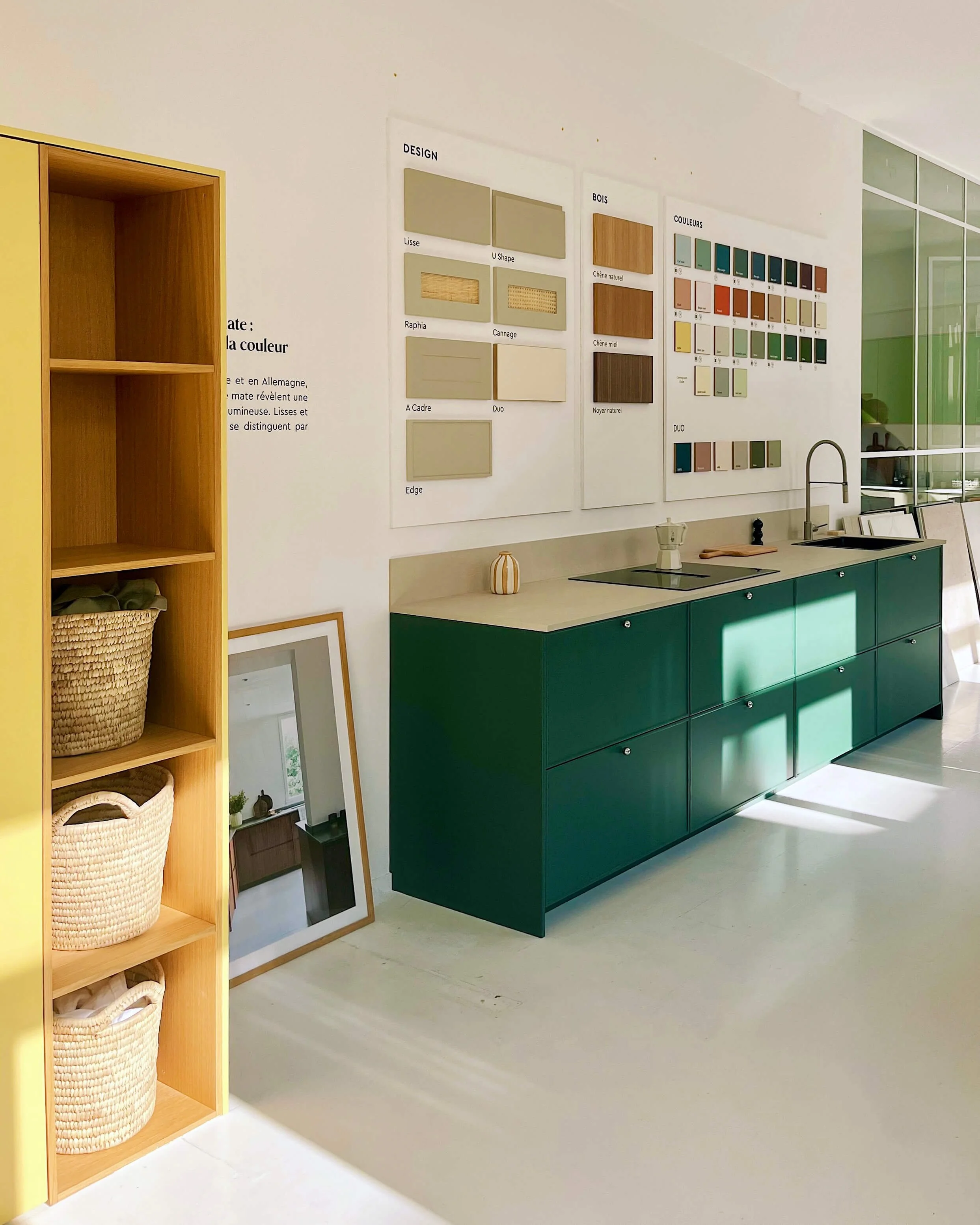 Showroom Plum Living Paris, signalétique, haut de gamme, réemploi, durable