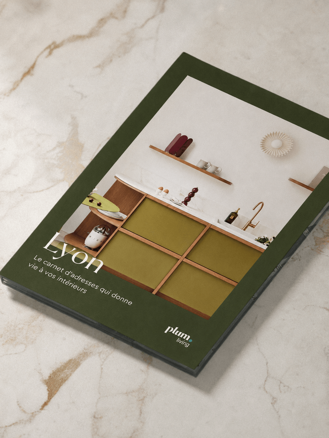City guide Lyon, Showroom Plum Living, Direction artistique, Illustration, Mise en page, Maquette.
