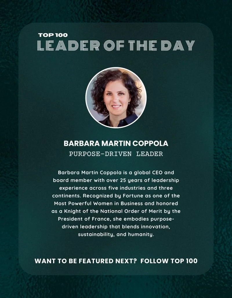 Reconocimiento del Club de Ejecutivas Españolas a Bárbara Martín Coppola como Leader of the Day