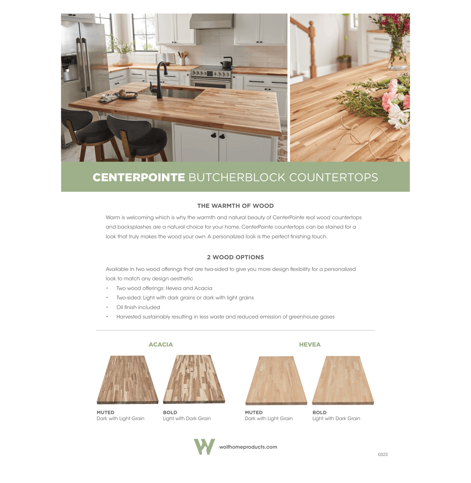 CENTERPOINTE Butcher Block Countertops - Brochure