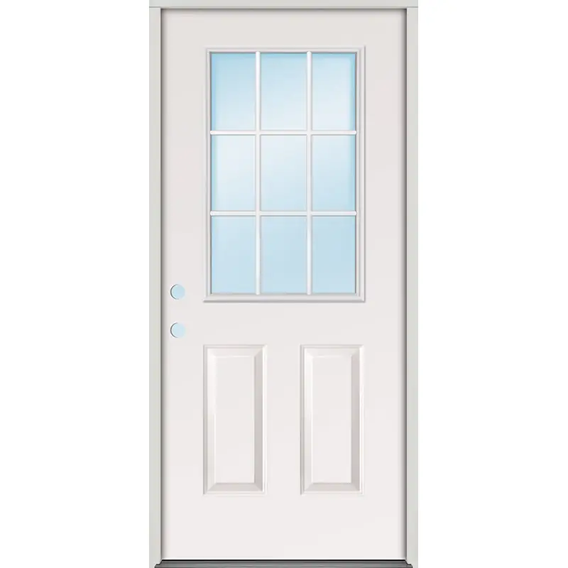9-Lite Steel Prehung Door Unit (S-4)