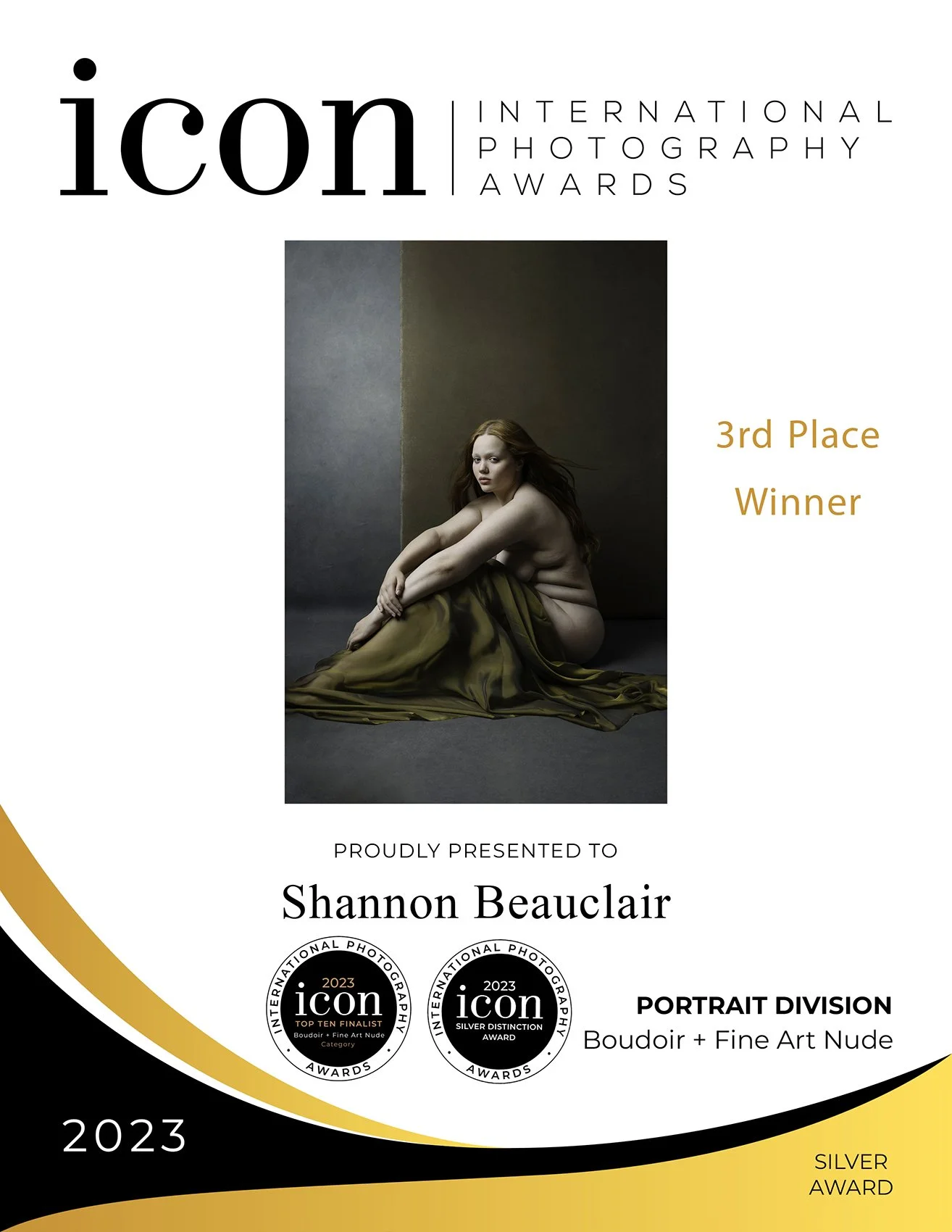 3rd place Boudior Icon International Portrait Competition, 2023