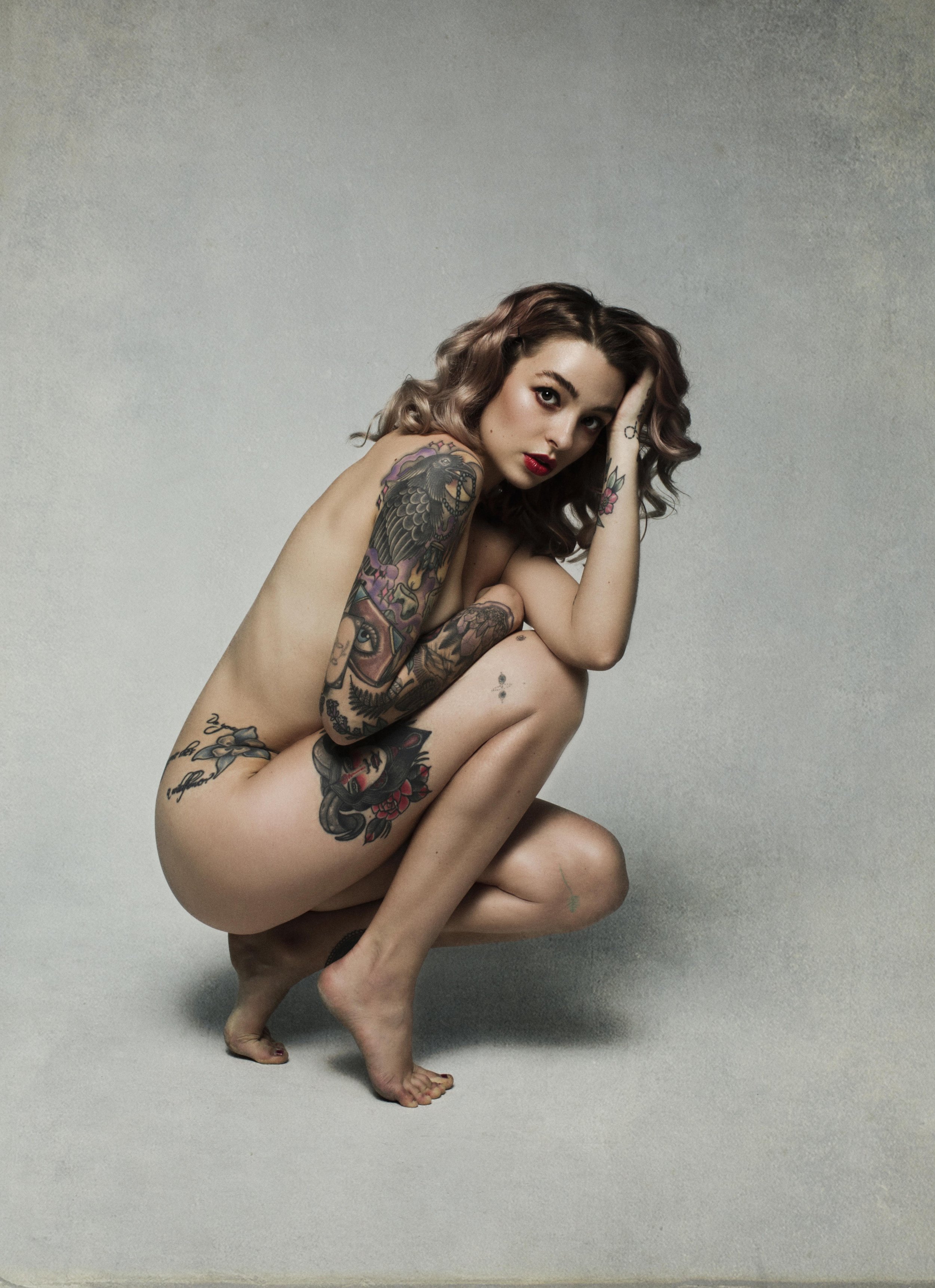 Fine Art nude portrait and boudoir portrait photographer in studio by Shannon Beauclair. 