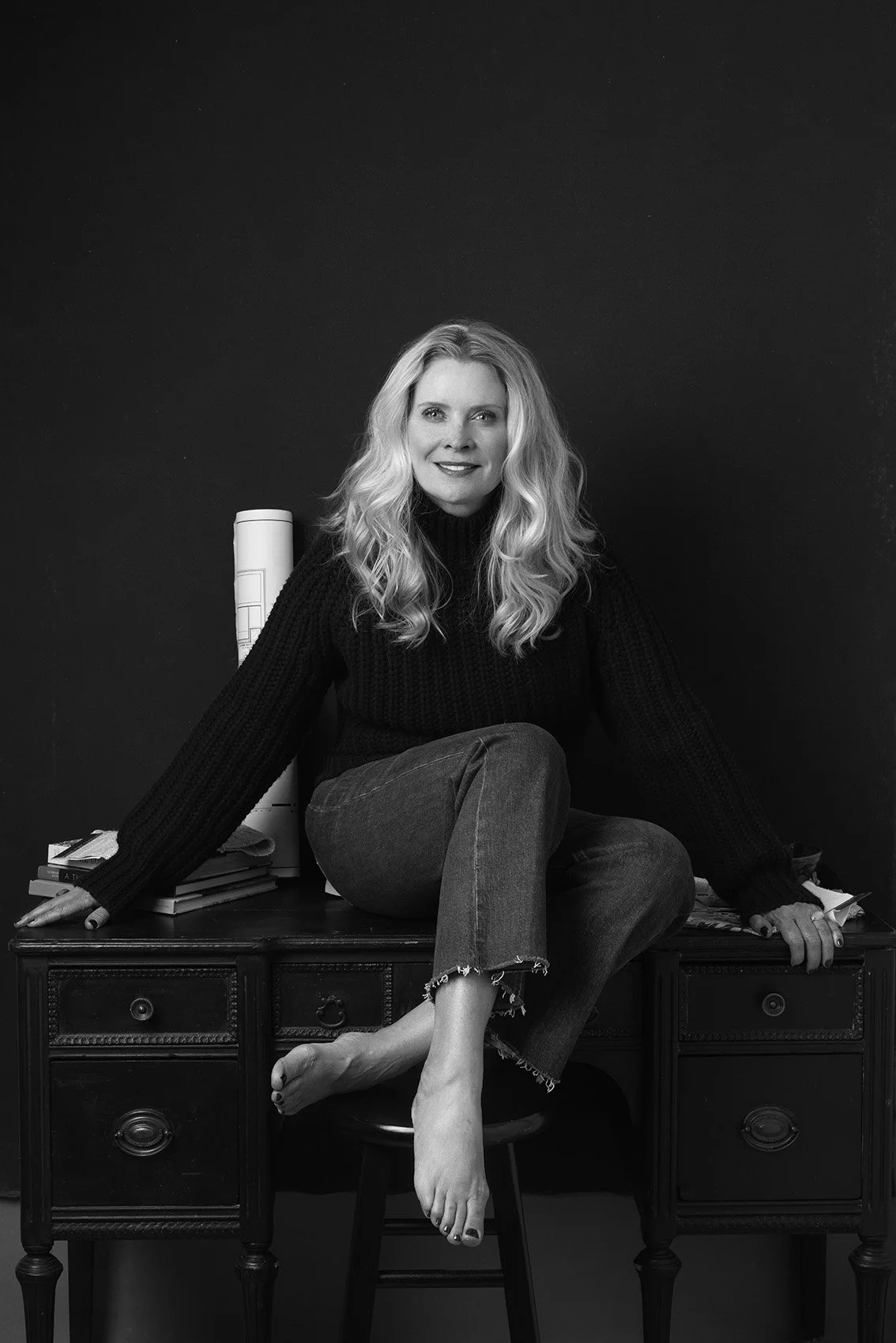 black and white personal branding portrait