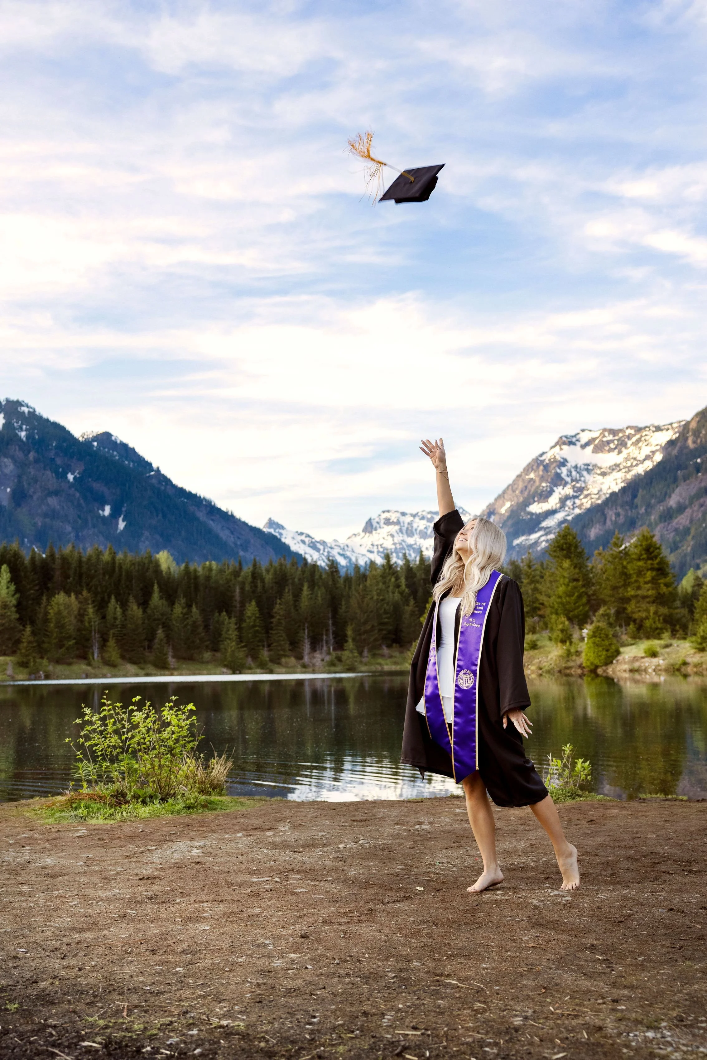 Senior Graduation Portraits at Gold Creek Pond