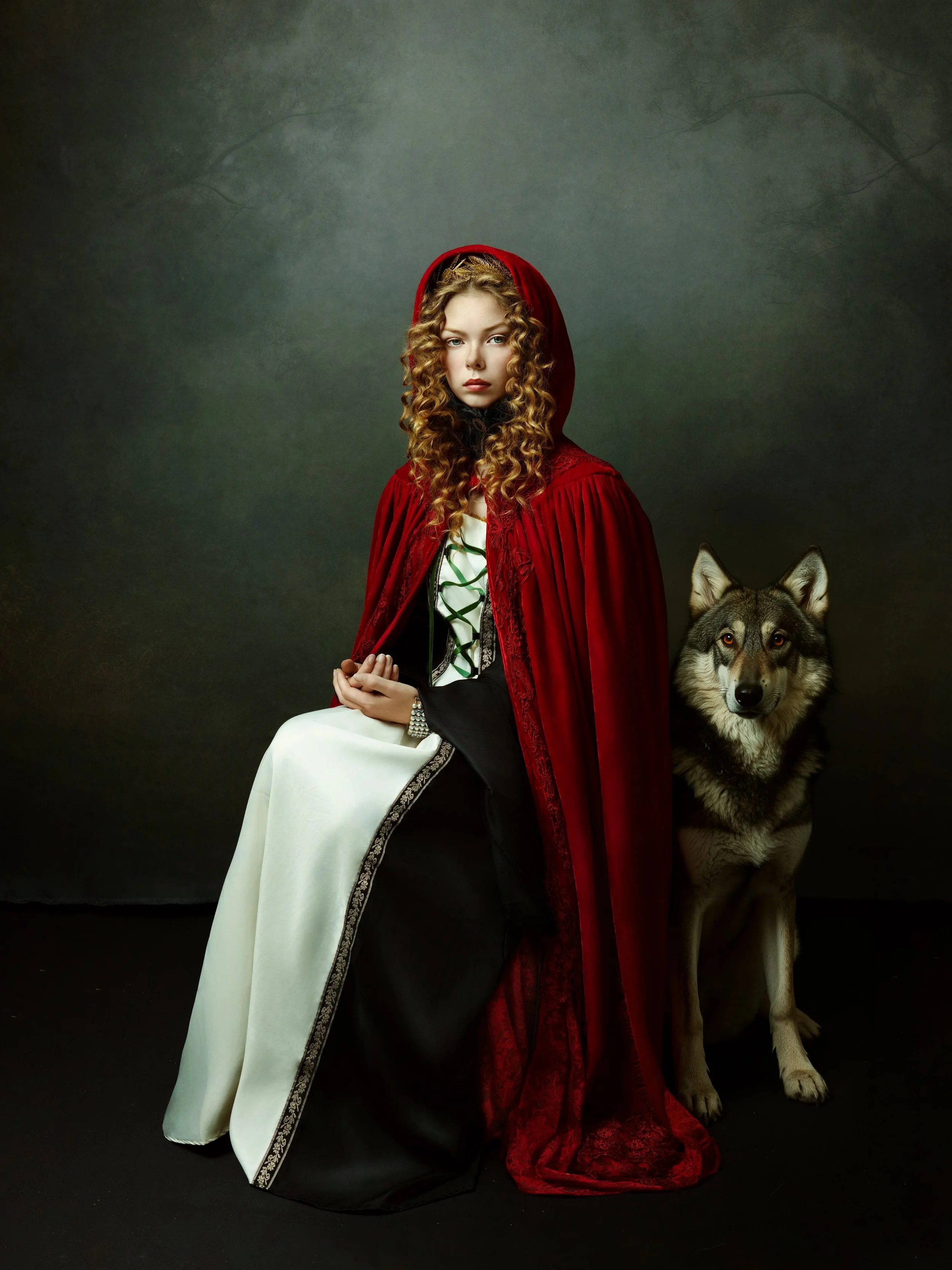 🐺 A little darkness. A little danger. A whole lot of story.

She&rsquo;s not the girl waiting to be rescued.

She&rsquo;s the heroine who knows exactly what lives in the woods&mdash;and walks in anyway.

This fine art portrait was inspired by the ti