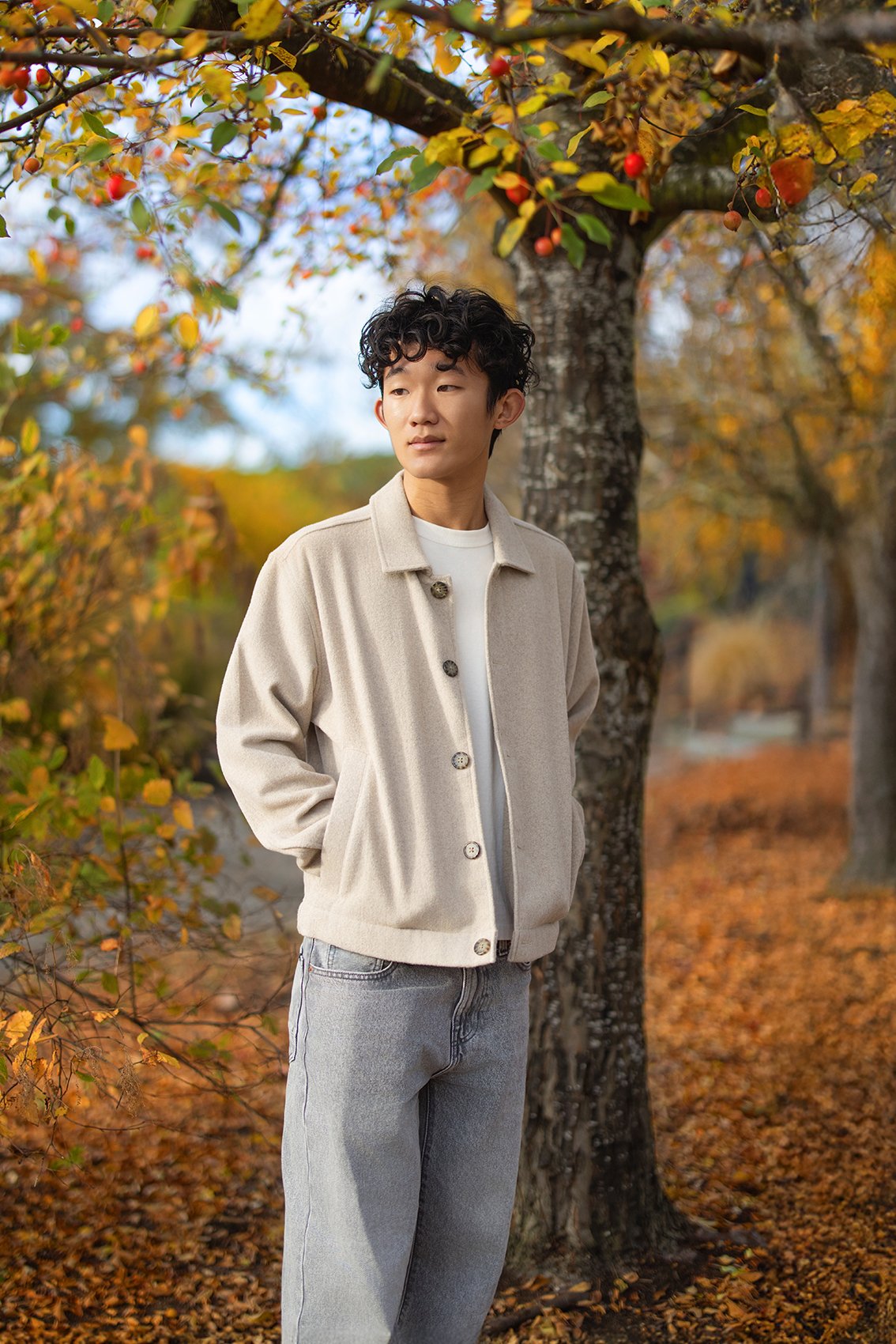 Heritage Park Kirkland Senior Portraits of boy by Beauclair Photography