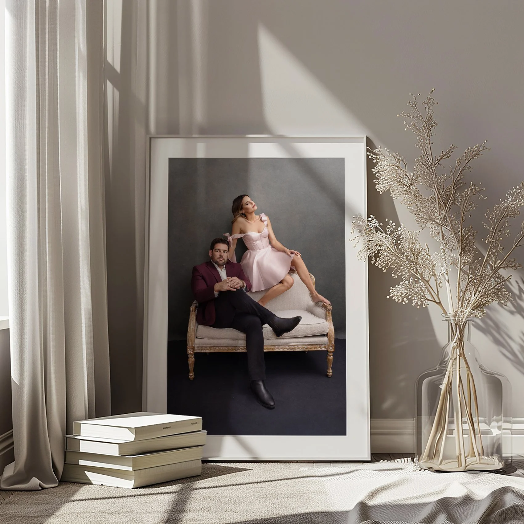 Couples formal editorial portraits in Bellevue Washington