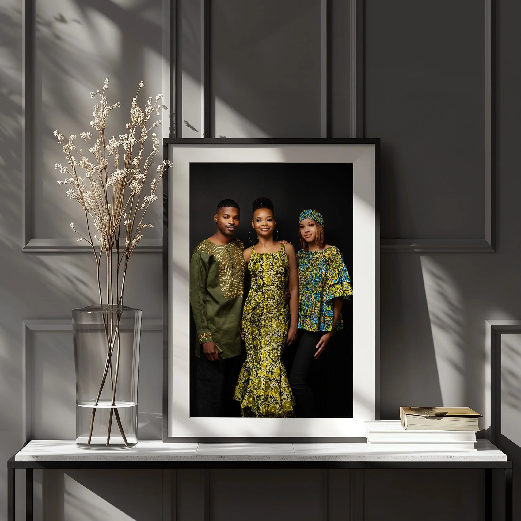 Black mother and children, family legacy portrait taken near me in Kirkland