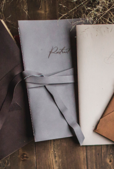 Italian custom leather photo books from Graphi Studio in Almalfi.  Beauclair Photography exclusively provides this seamless album to her portrait clients.