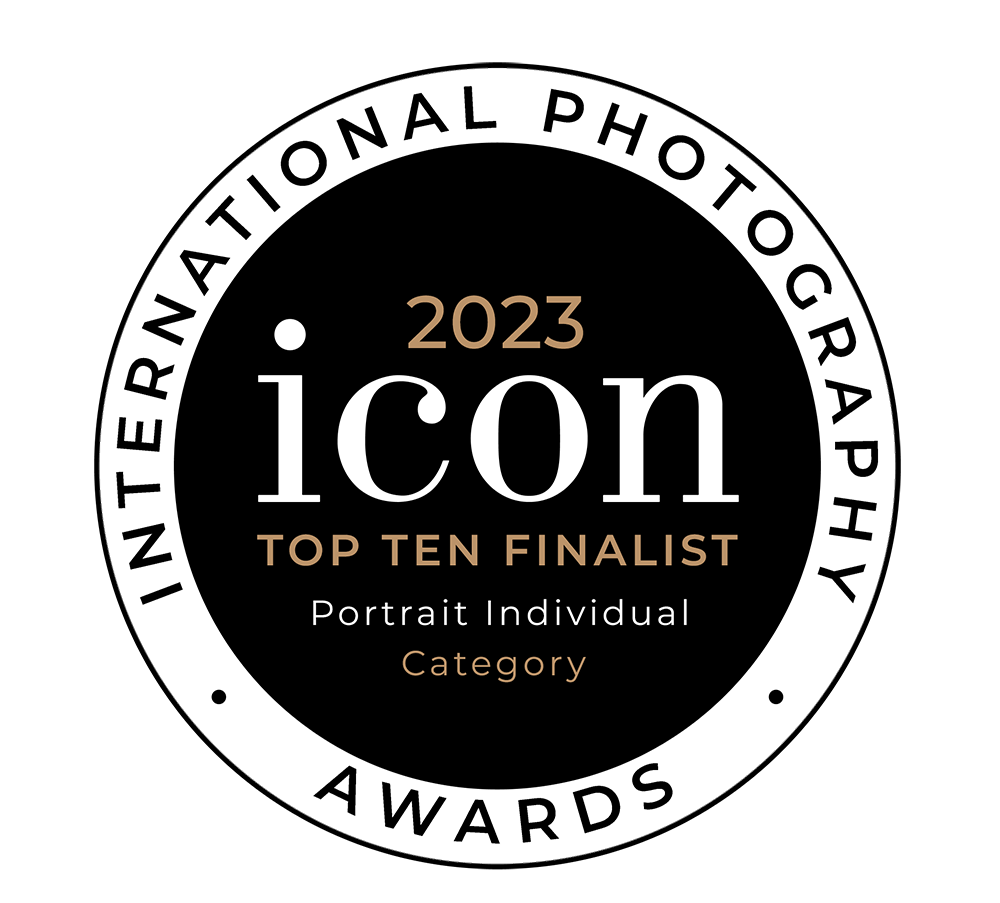 Top 10 Finalist Badge Award Portrait Category Icon International 2023
