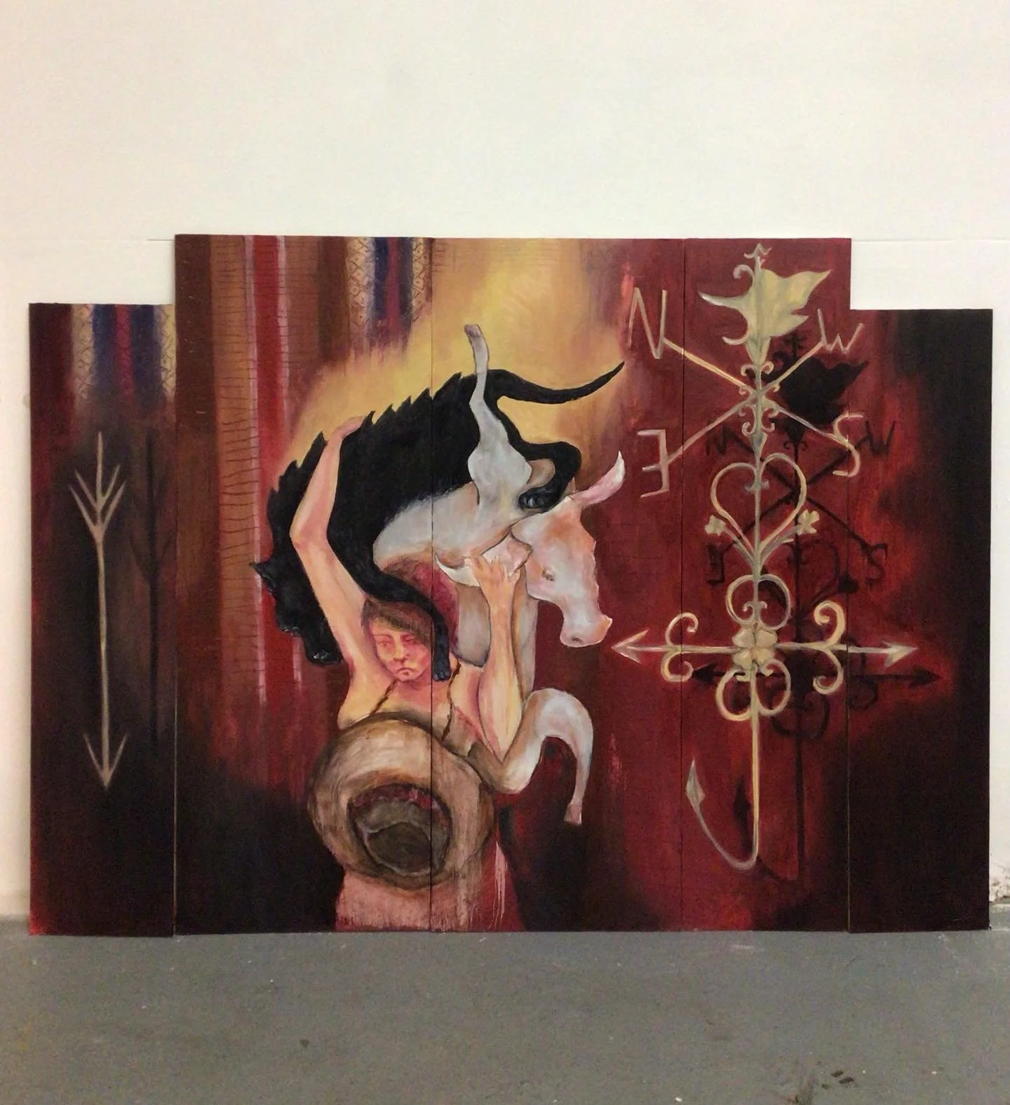 &quot;Homem com H&quot;, oil and graphite on mdf boards