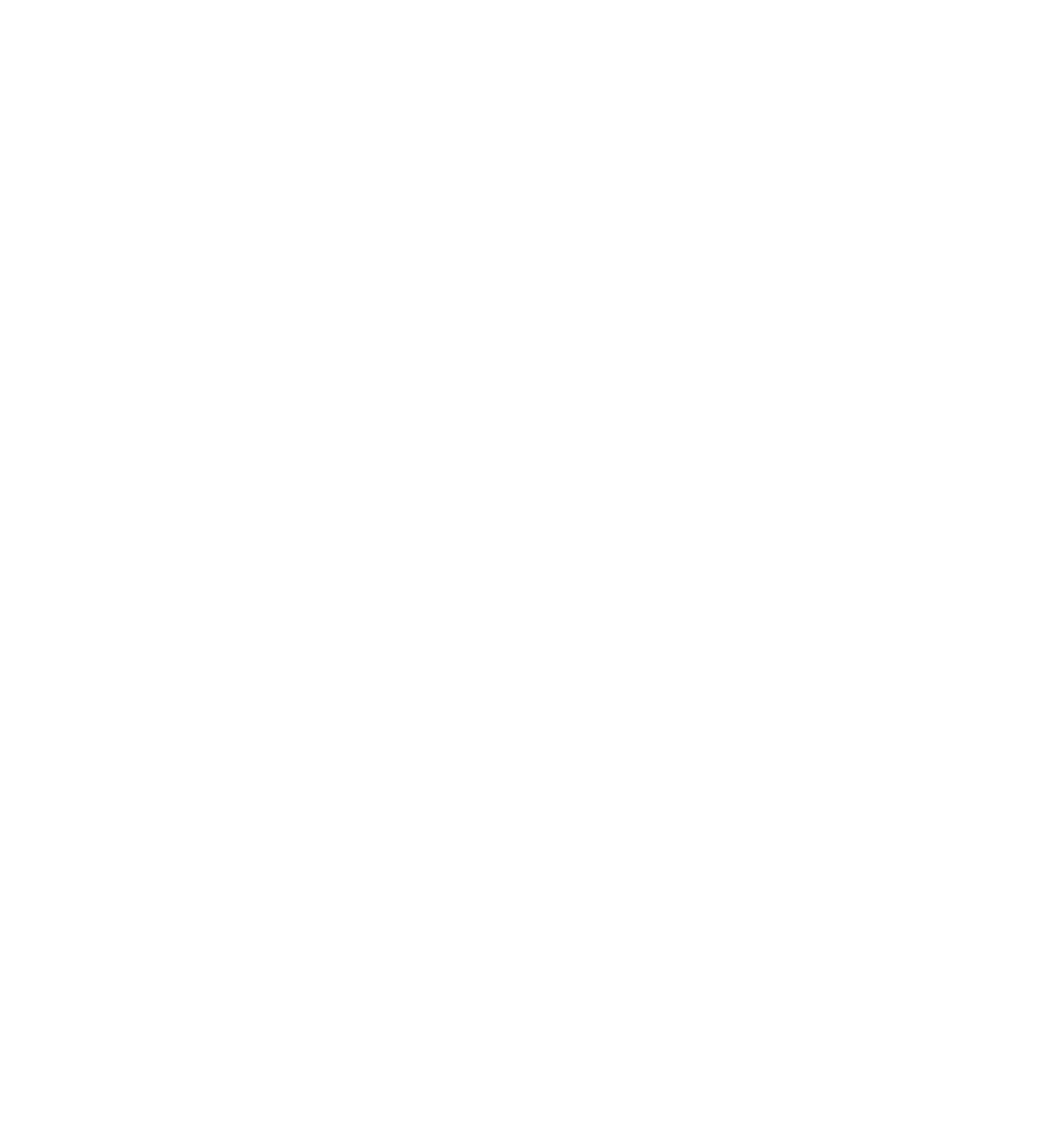 Silhouette of a house with a pitched roof and four trees beside it on a black background.