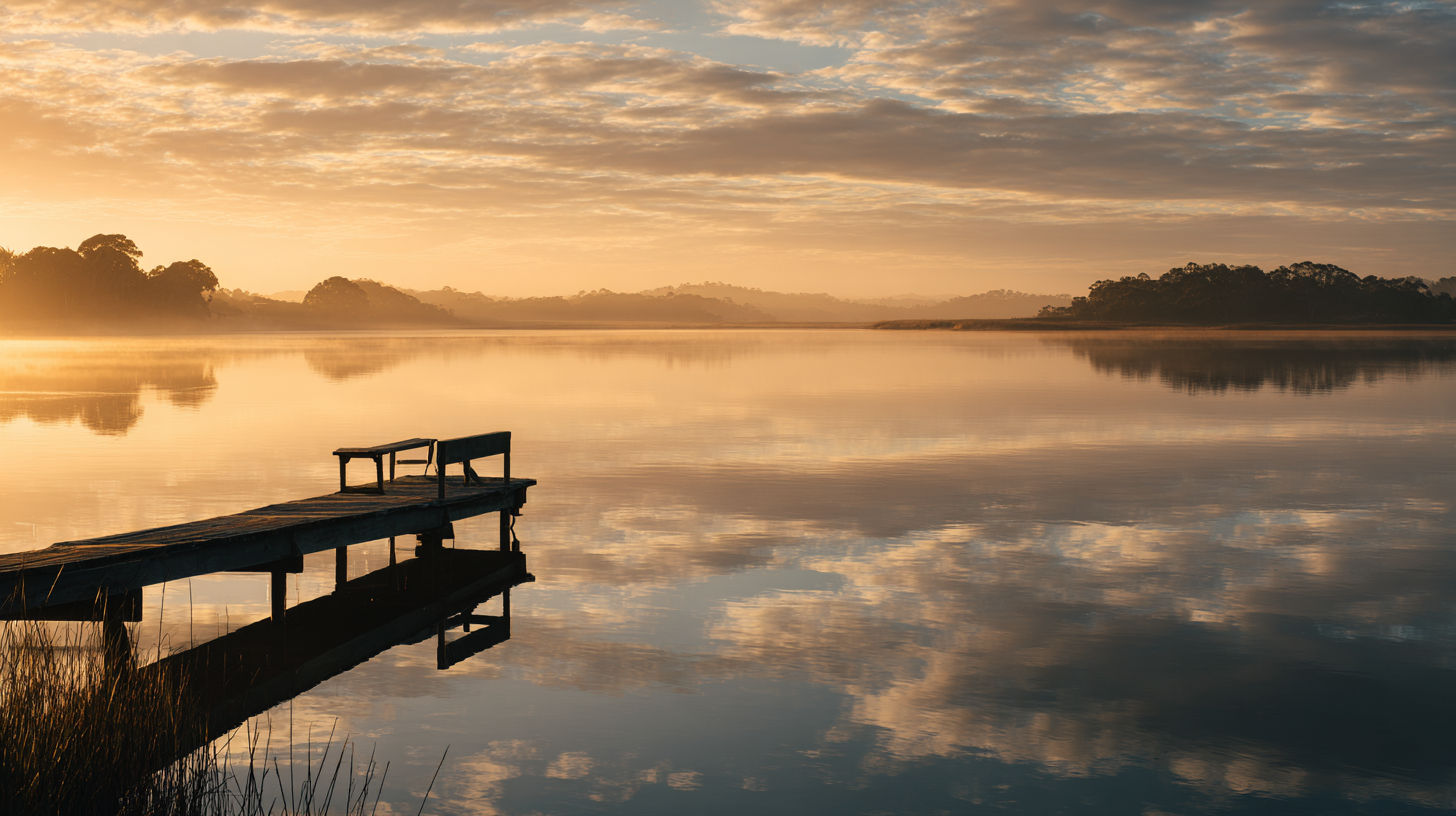 Peaceful morning on the dock