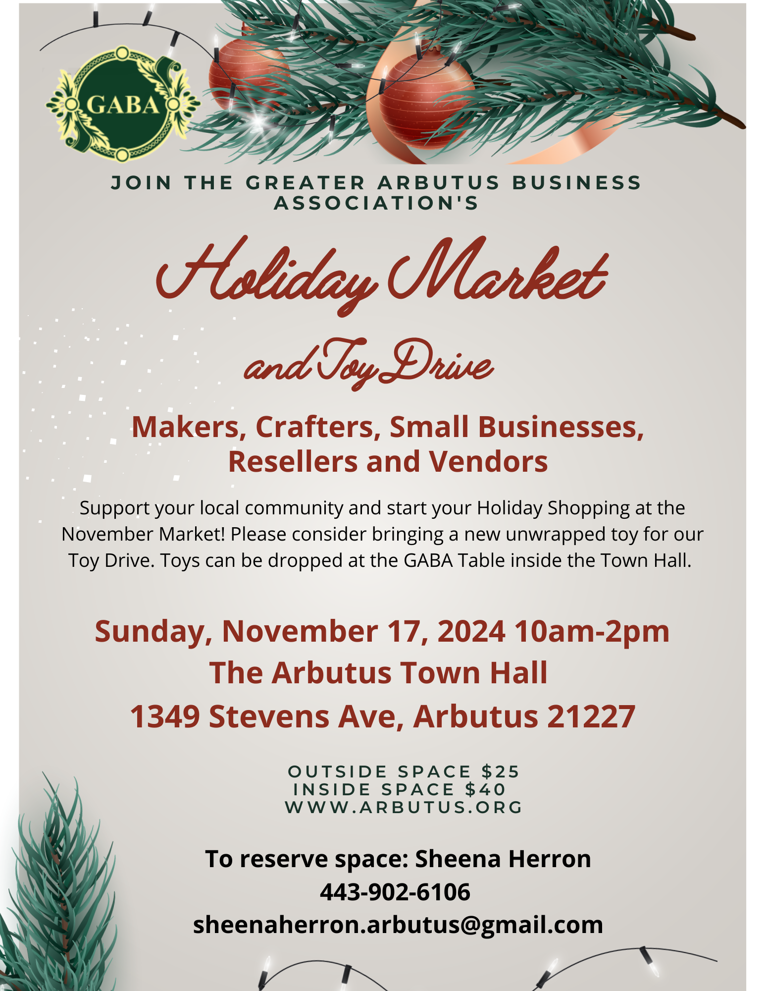 Arbutus Holiday Market and Toy Drive