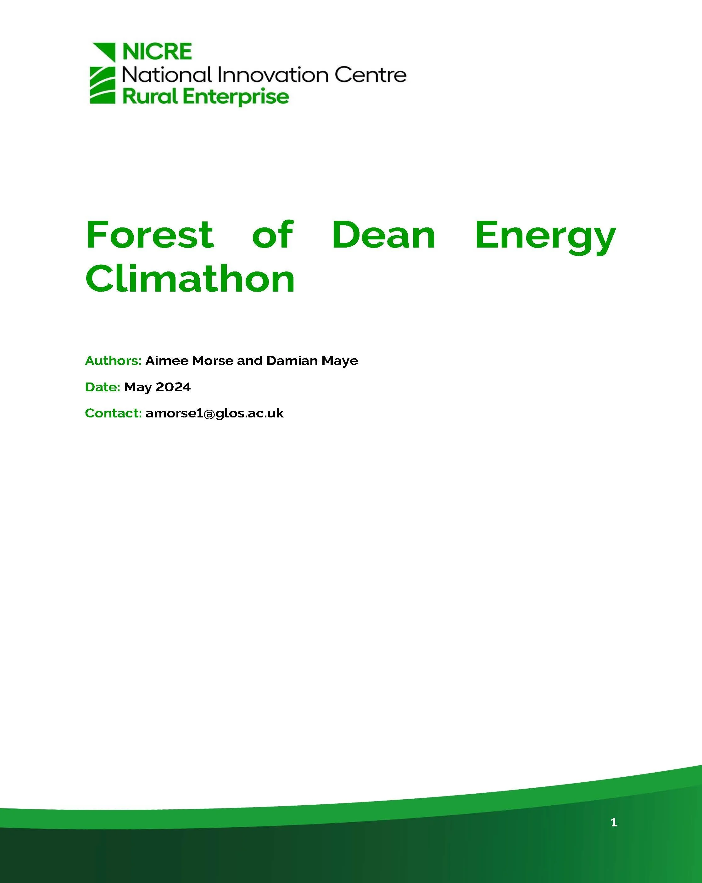 Forest of Dean Energy Climathon