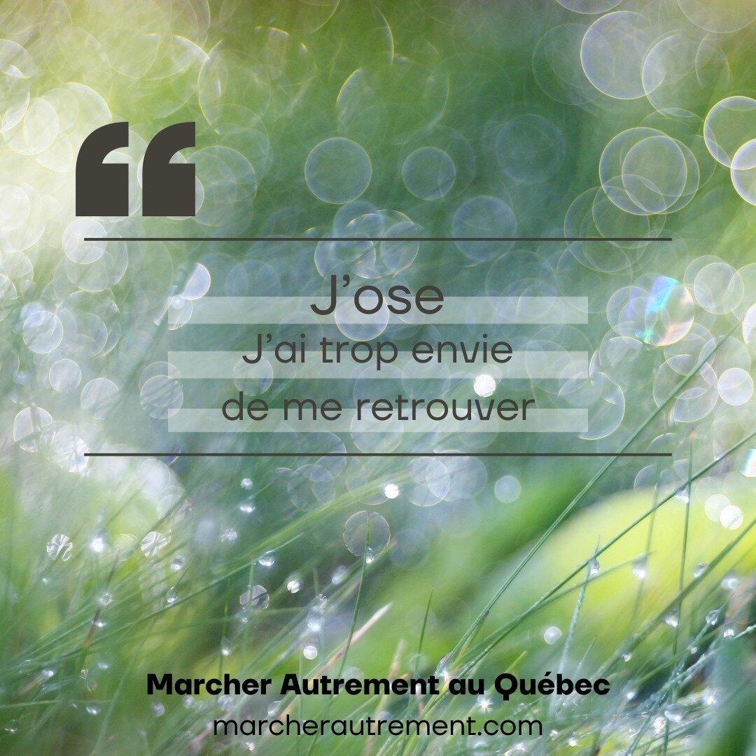 J'OSE ... 

Marcher Autrement au Qu&eacute;bec

marcherautrement.com