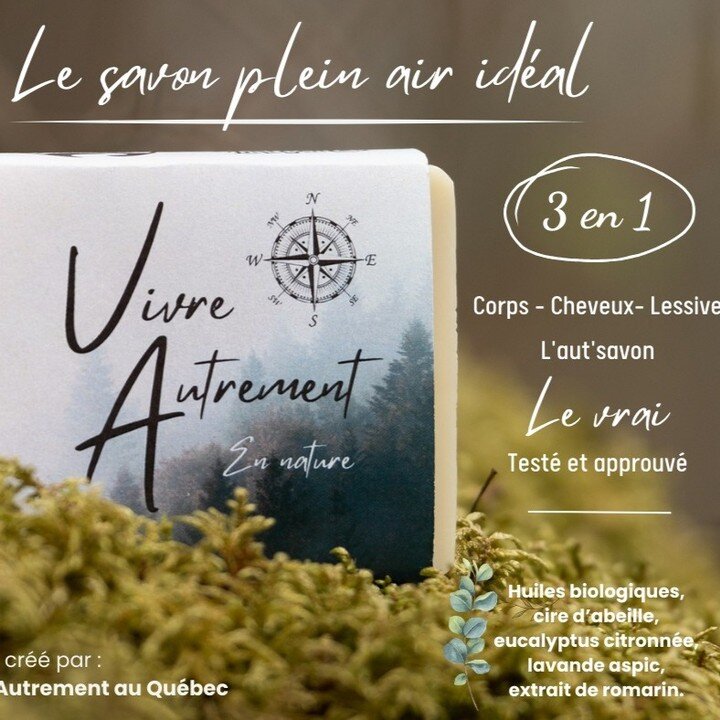 👉NOUVELLE PRODUCTION. Nos savons sont de retour ! Pensez &agrave; votre saison &quot;plein air&quot; 2024. Pour l'achat en ligne, dirigez vous ici :

https://ecolocado.com/produit/savon-vivre-autrement (lien en premier commentaire)

Test&eacute;s et