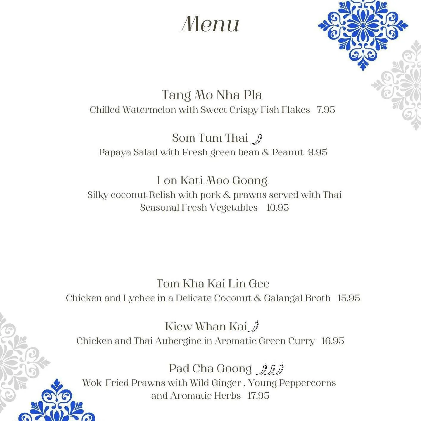 Sawasdee Ka ! You&rsquo;re invited to a true Thai dining experience 🌿✨

Come and indulge in the vibrant flavours of Thailand with our handcrafted menu featuring fresh ingredients, aromatic herbs, and authentic family recipes. 
From refreshing Som Tu