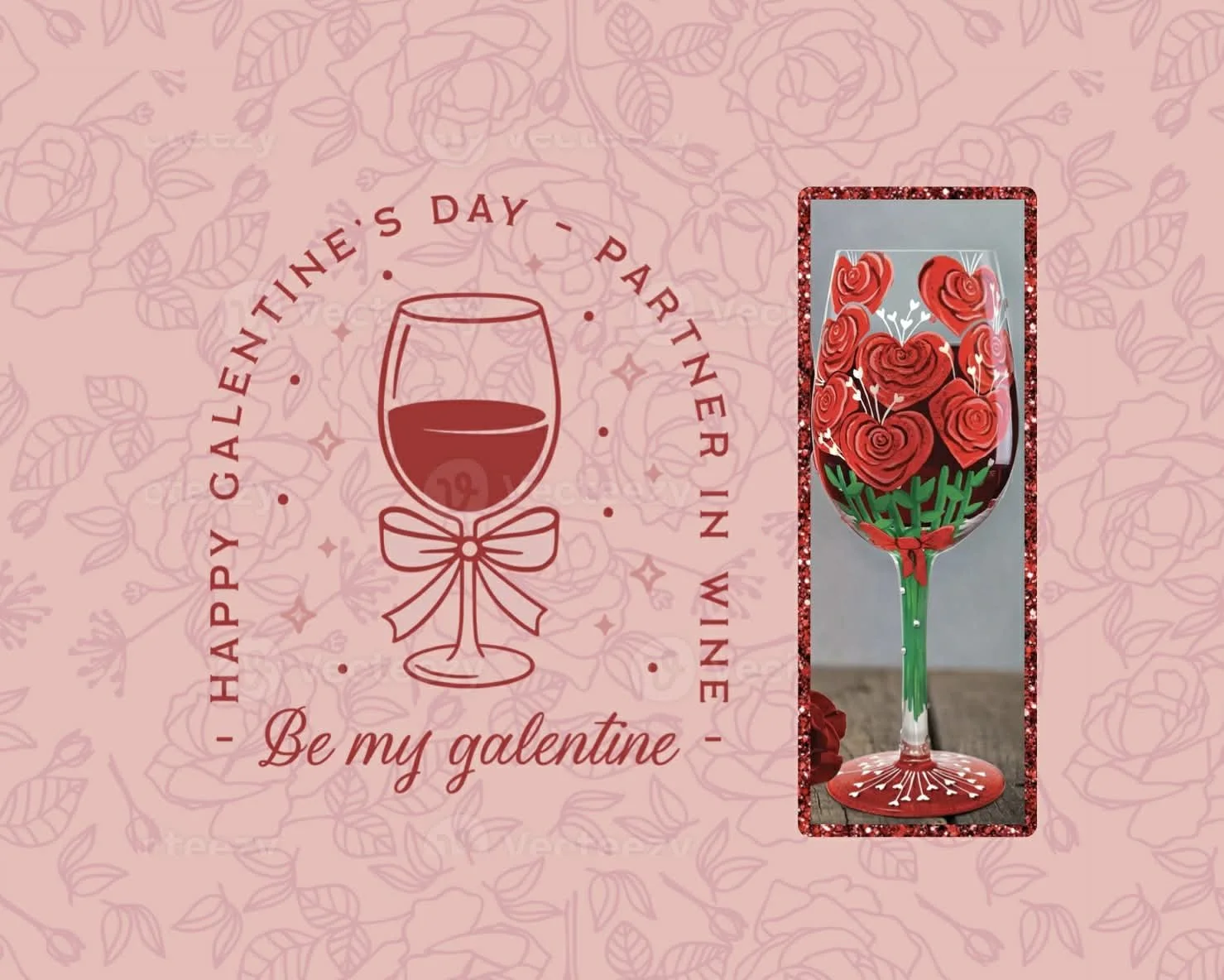 Galentine's Wine Glass Painting Party @ The Event Vault