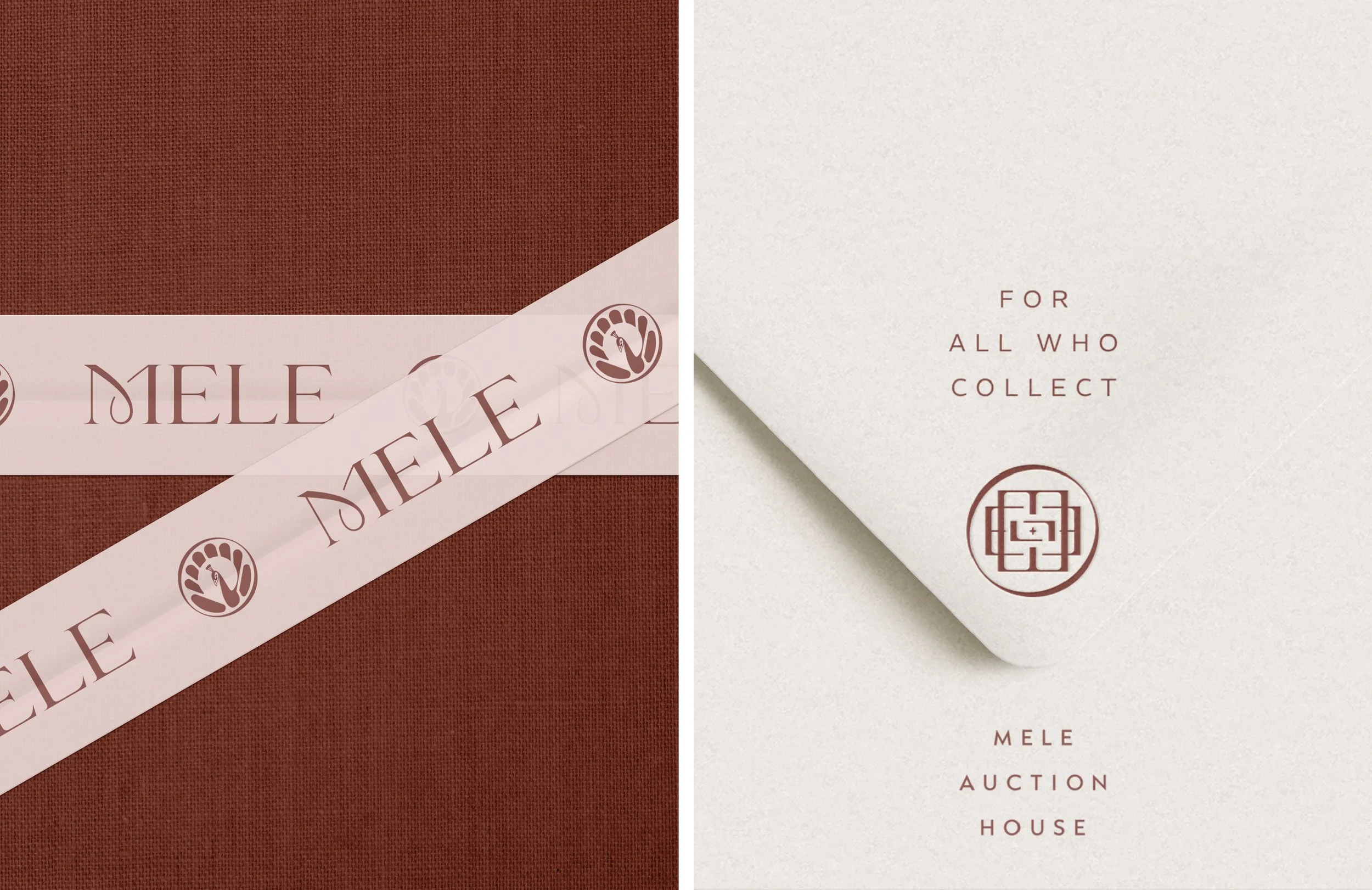 Mele Auctions brand identity by Ditto Creative, creative branding agency for boutique businesses